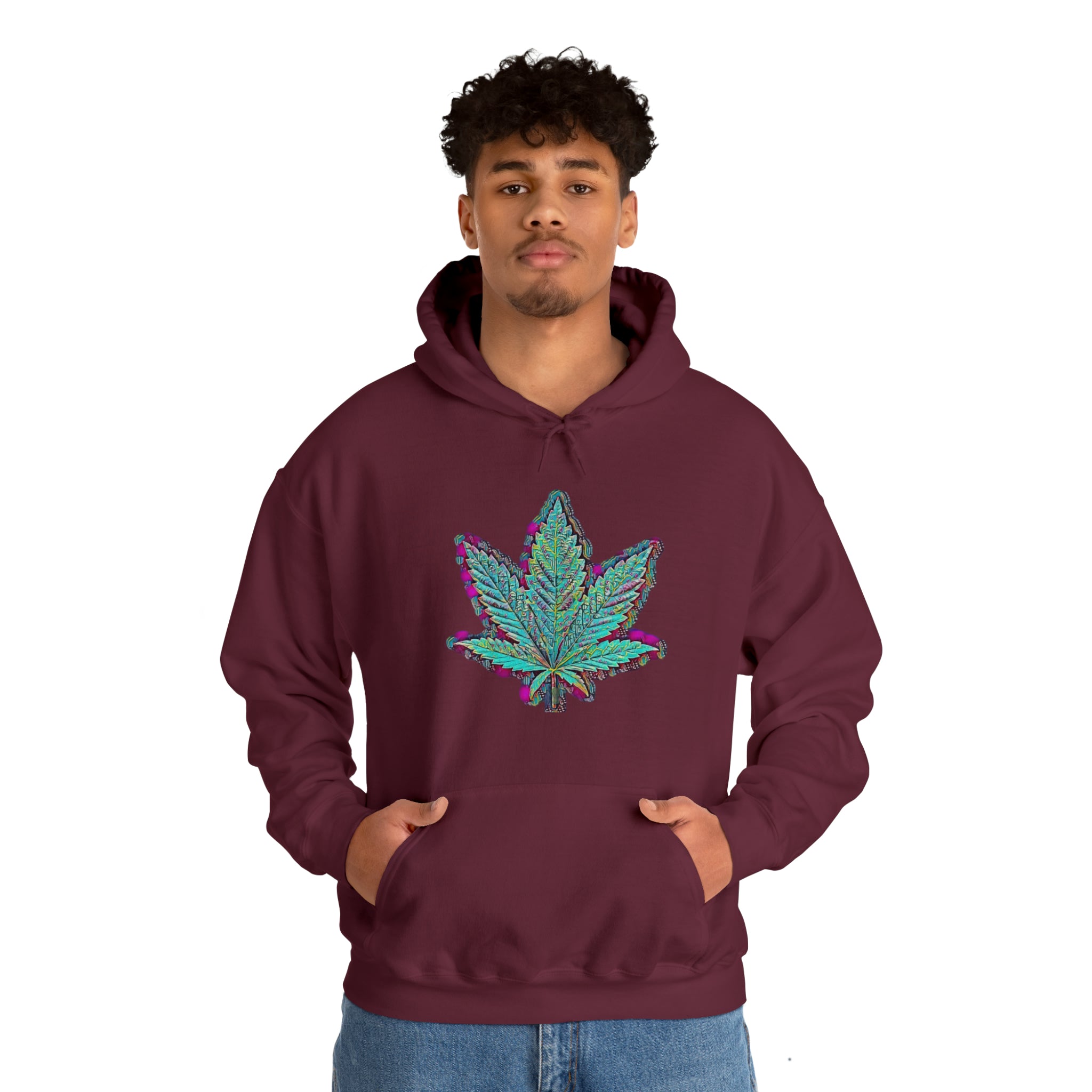 The Five Finger Leaf Unisex Heavy Blend™ Hooded Sweatshirt