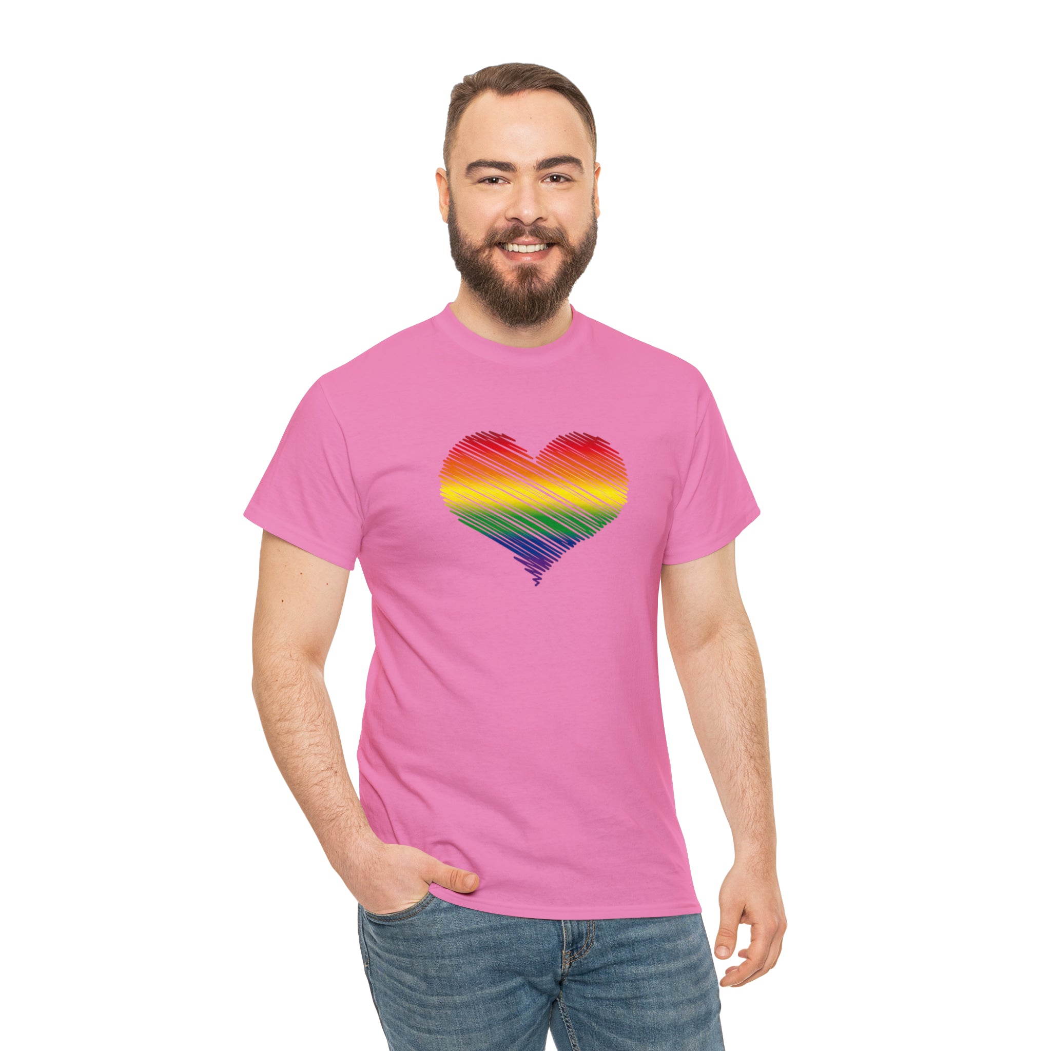 Love is Love Heart Unisex Heavy Cotton Tee