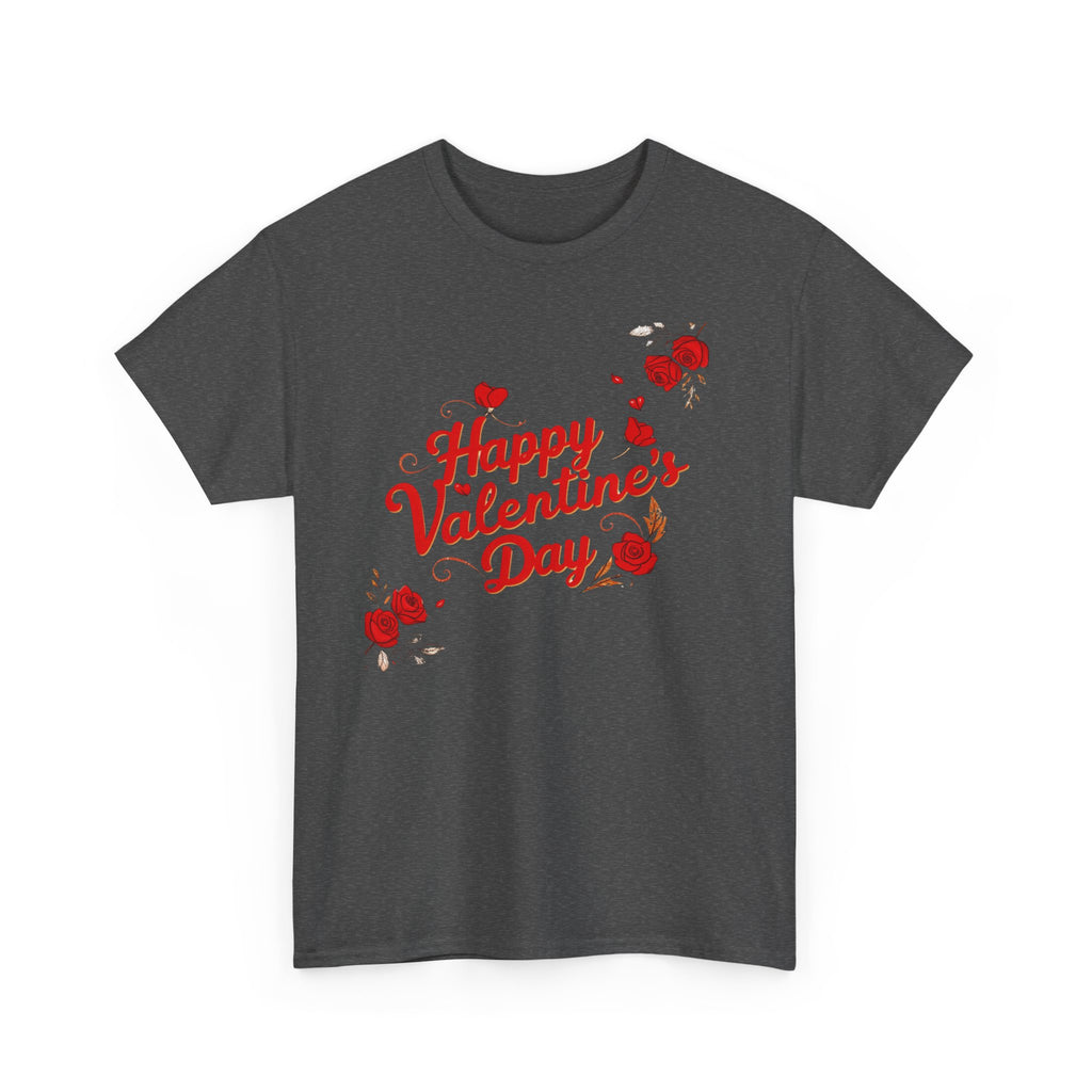 Valentine's Day Tee — "Happy Valentine's Day" Heart Design