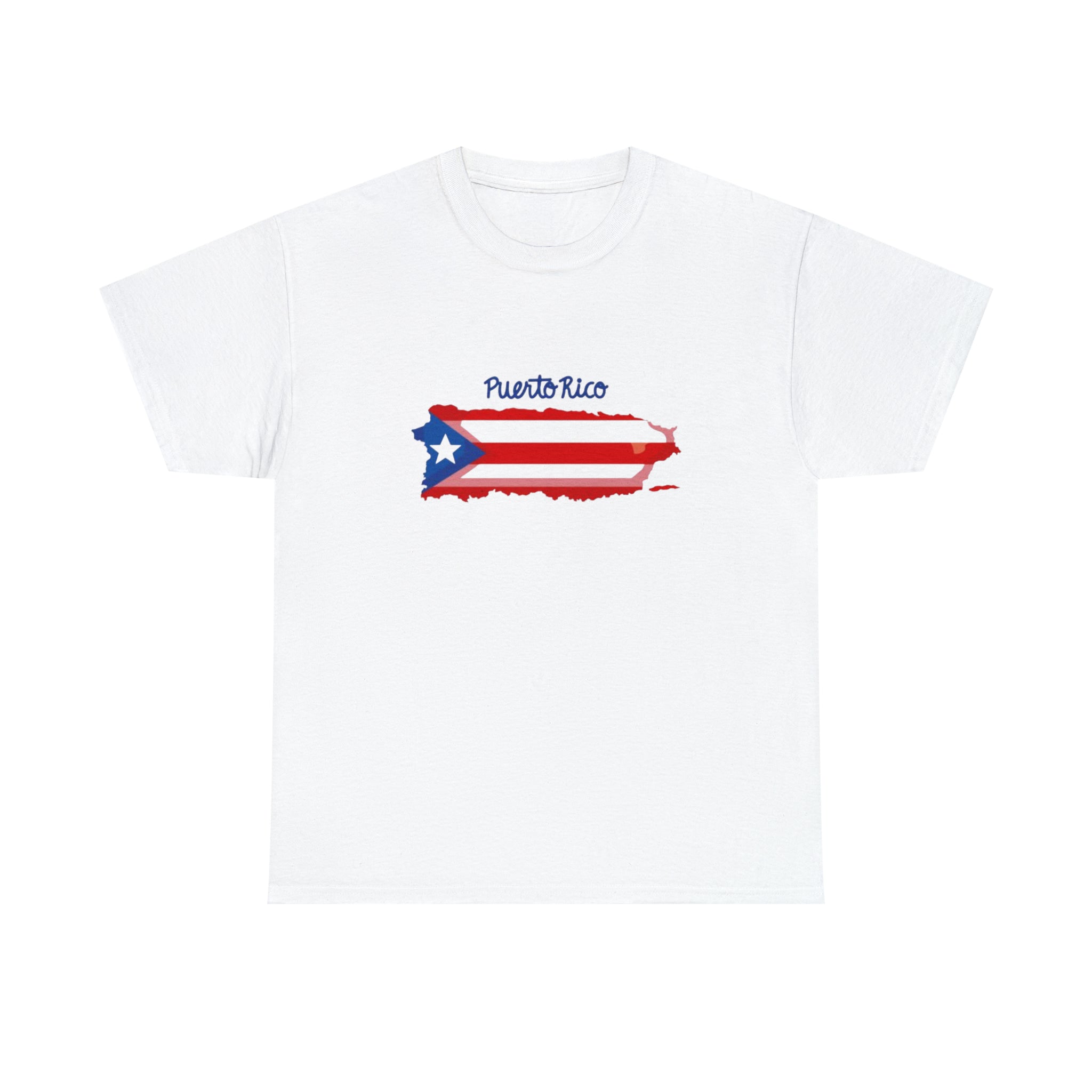 Island of Puerto Rico Flag Heavy Cotton Tee