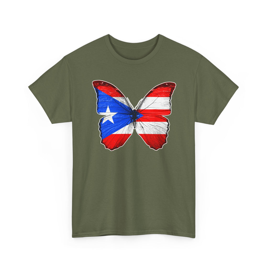 Women's Puerto Rico Flag Butterfly T-Shirt