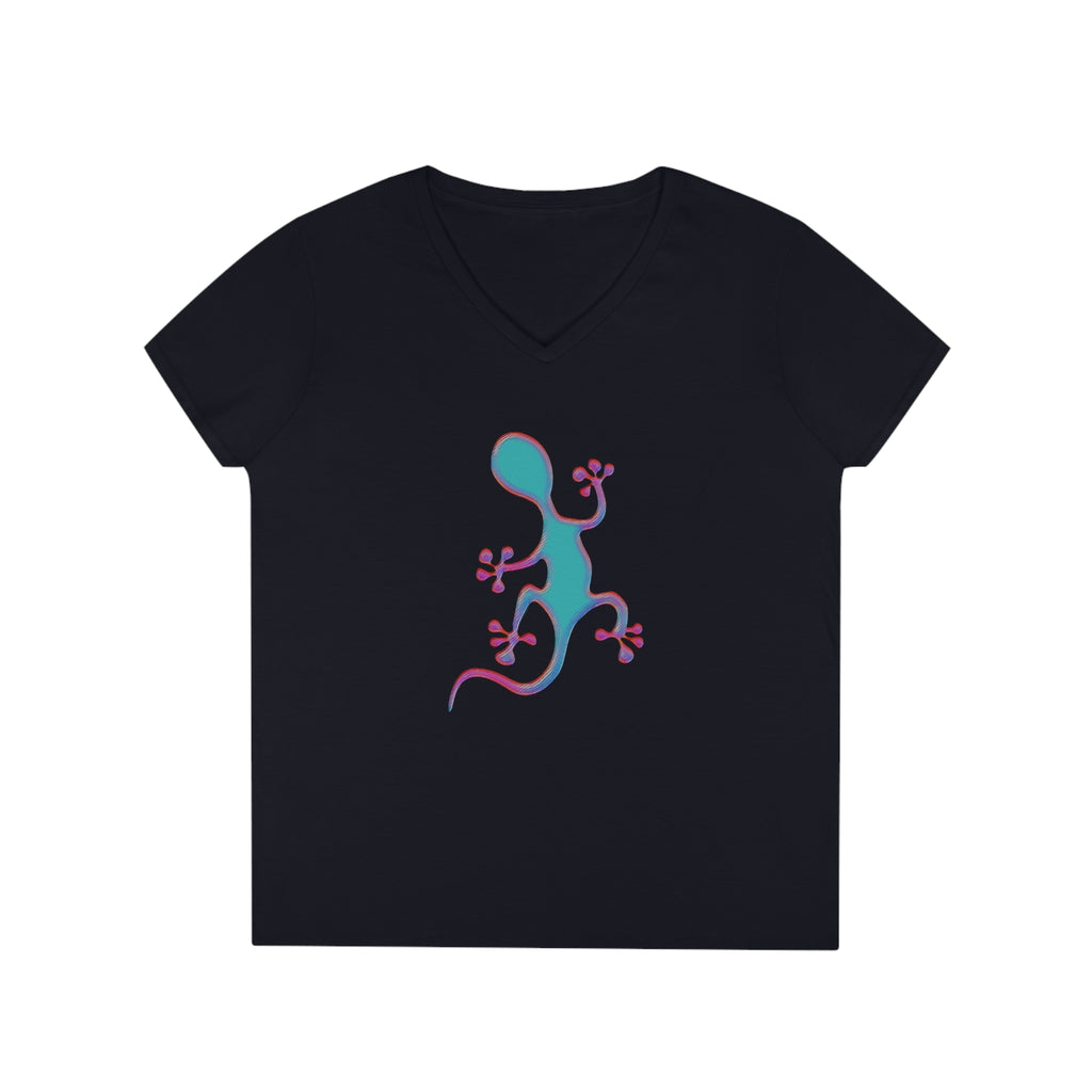 Taino-Inspried Salamander Ladies' V-Neck T-Shirt