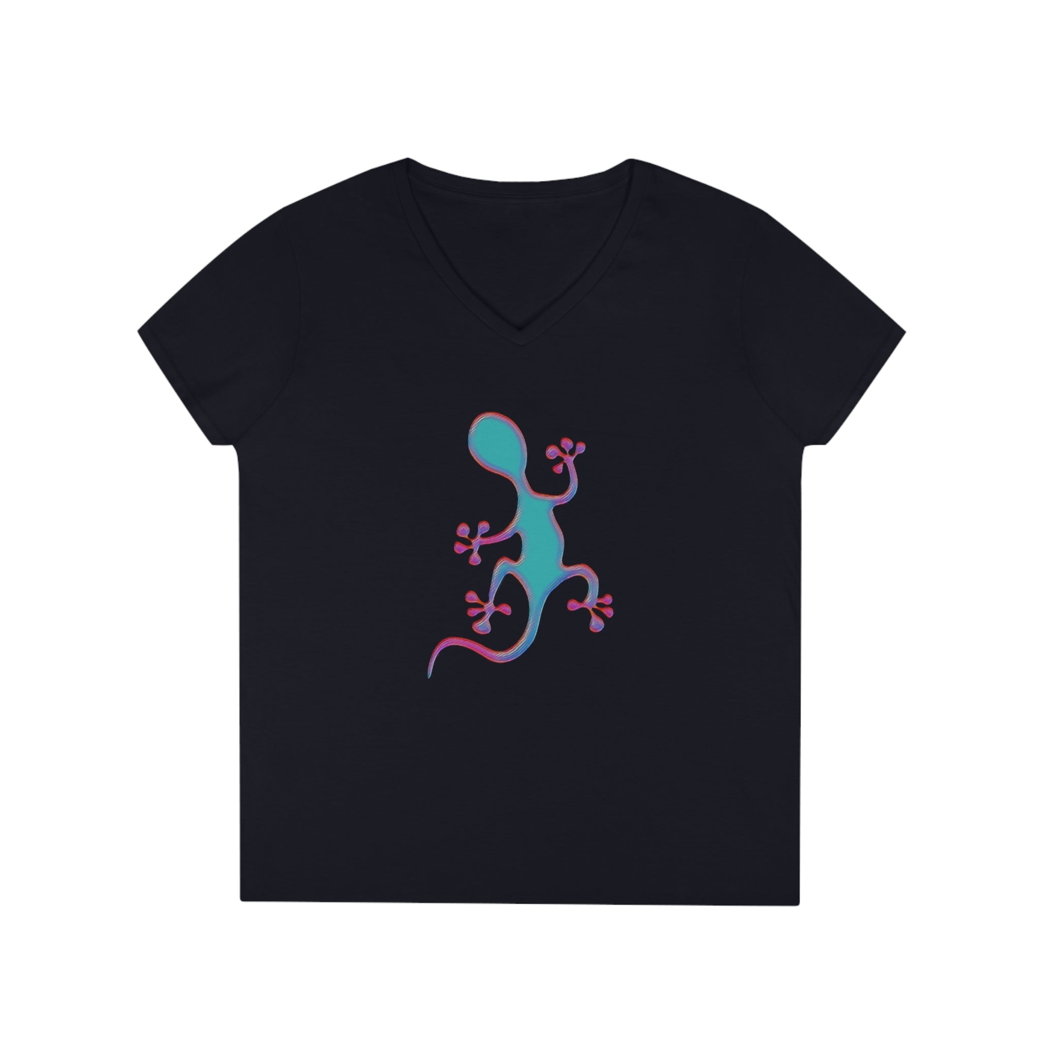 Taino-Inspried Salamander Ladies' V-Neck T-Shirt