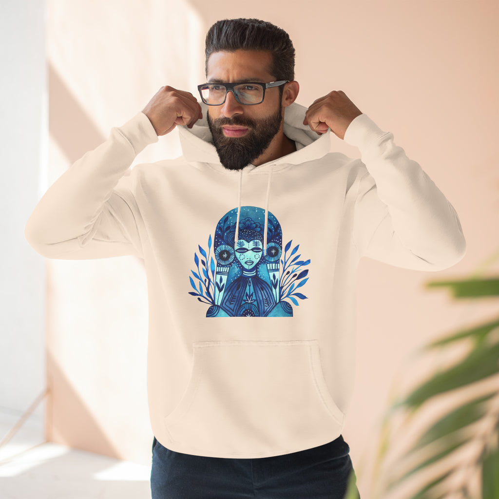 Taino Inspired Queen When Its Dark Look For The Stars Three-Panel Fleece Hoodie