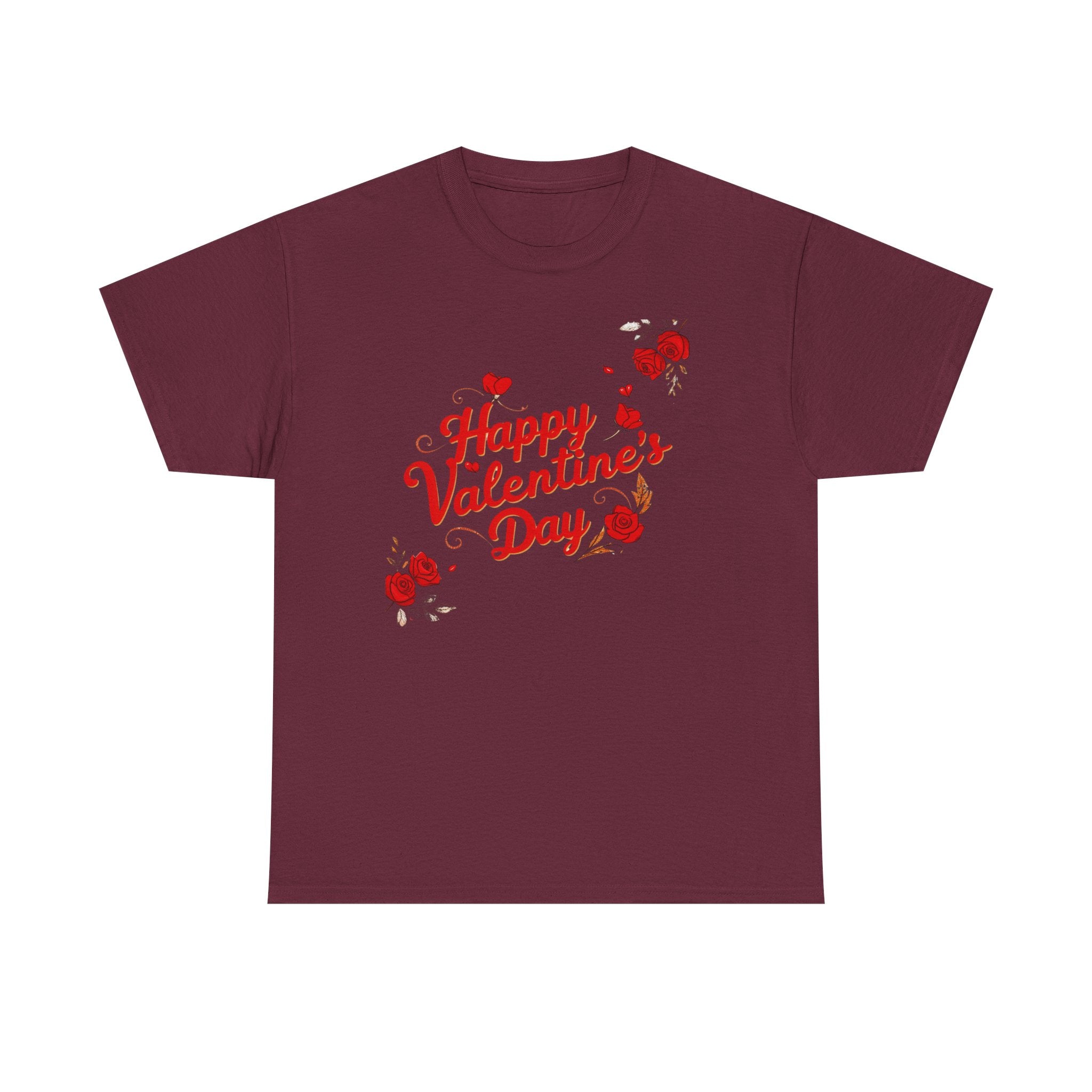 Valentine's Day Tee — "Happy Valentine's Day" Heart Design