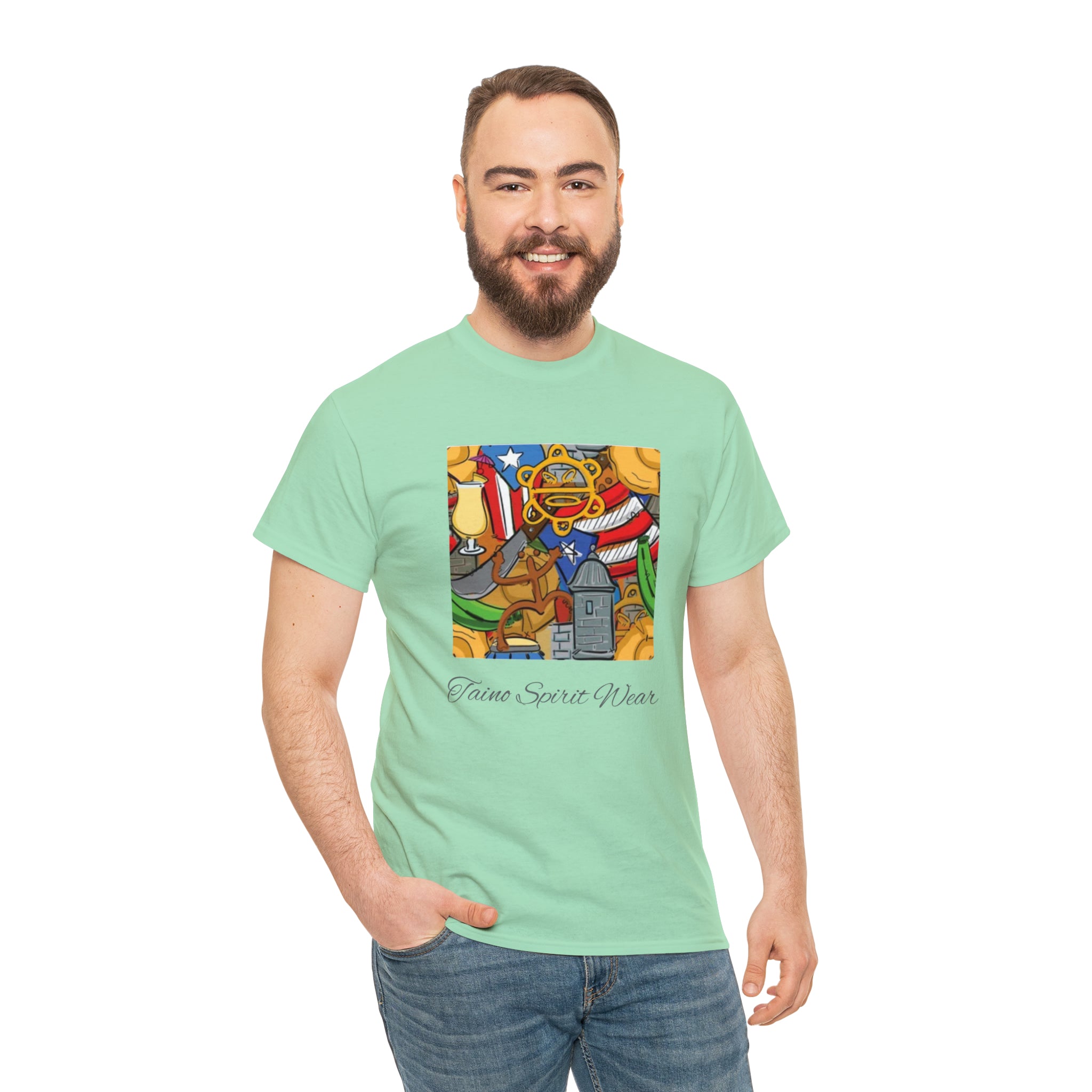 Puerto Rican Heritage Unisex Heavy Cotton Tee
