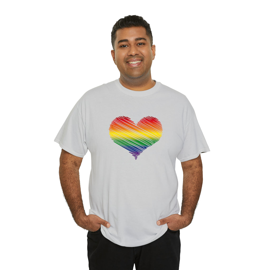 Love is Love Heart Unisex Heavy Cotton Tee