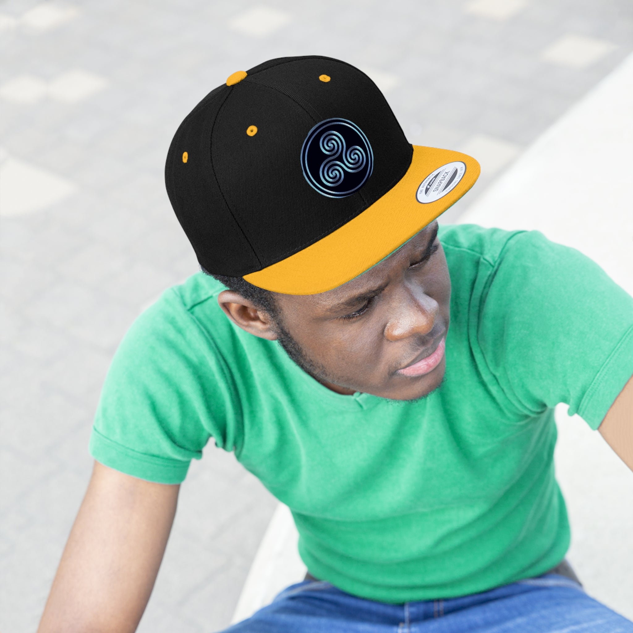 Taino Dark Hurricane Unisex Flat Bill Hat