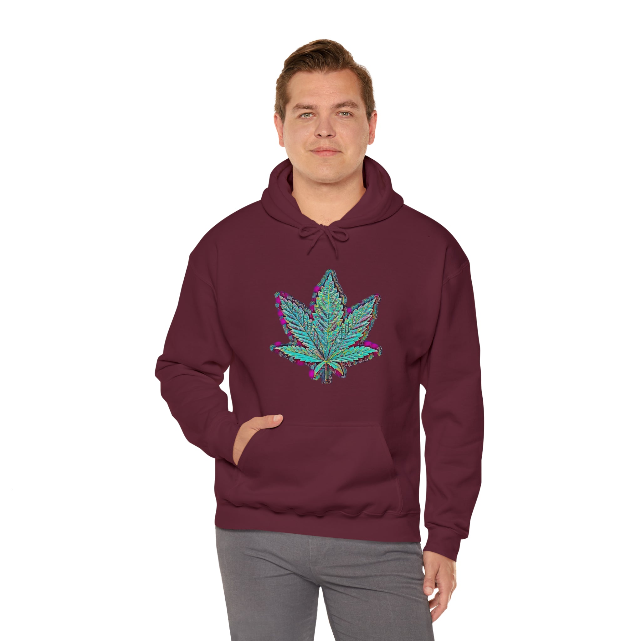 The Five Finger Leaf Unisex Heavy Blend™ Hooded Sweatshirt