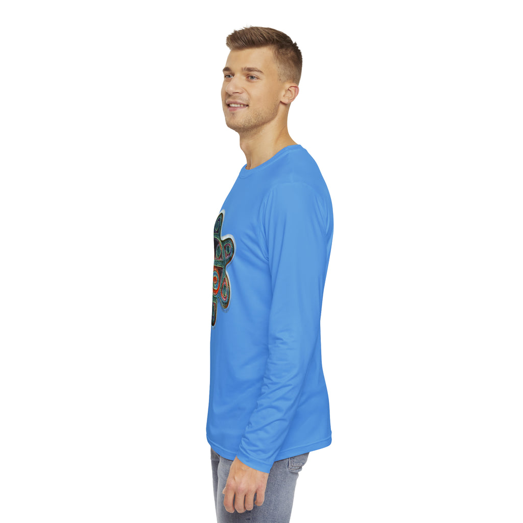 Taino Sun Men's Long Sleeve Shirt (AOP)
