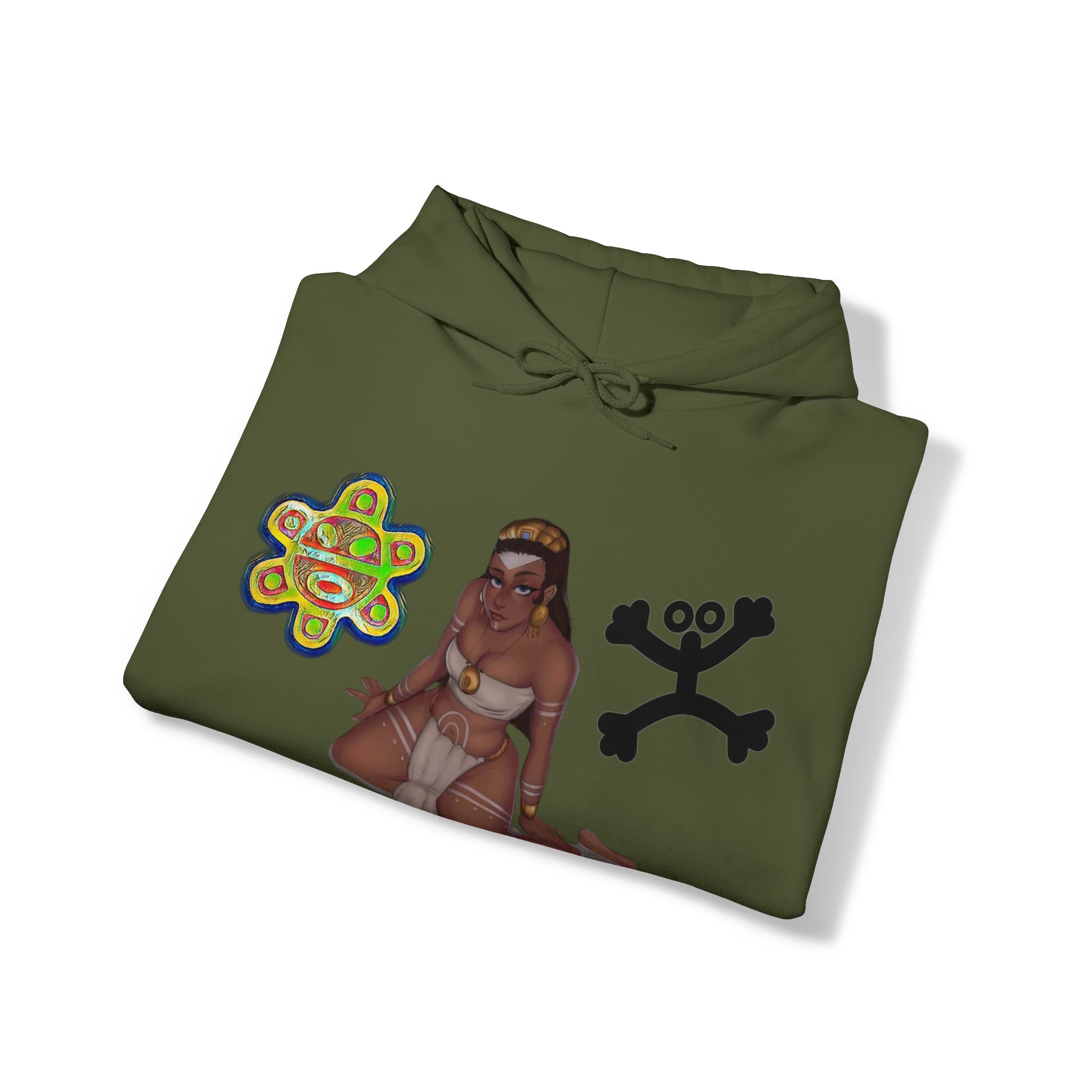 Taino Sun/Coqui/ Woman Warrior Unisex Heavy Blend™ Hooded Sweatshirt
