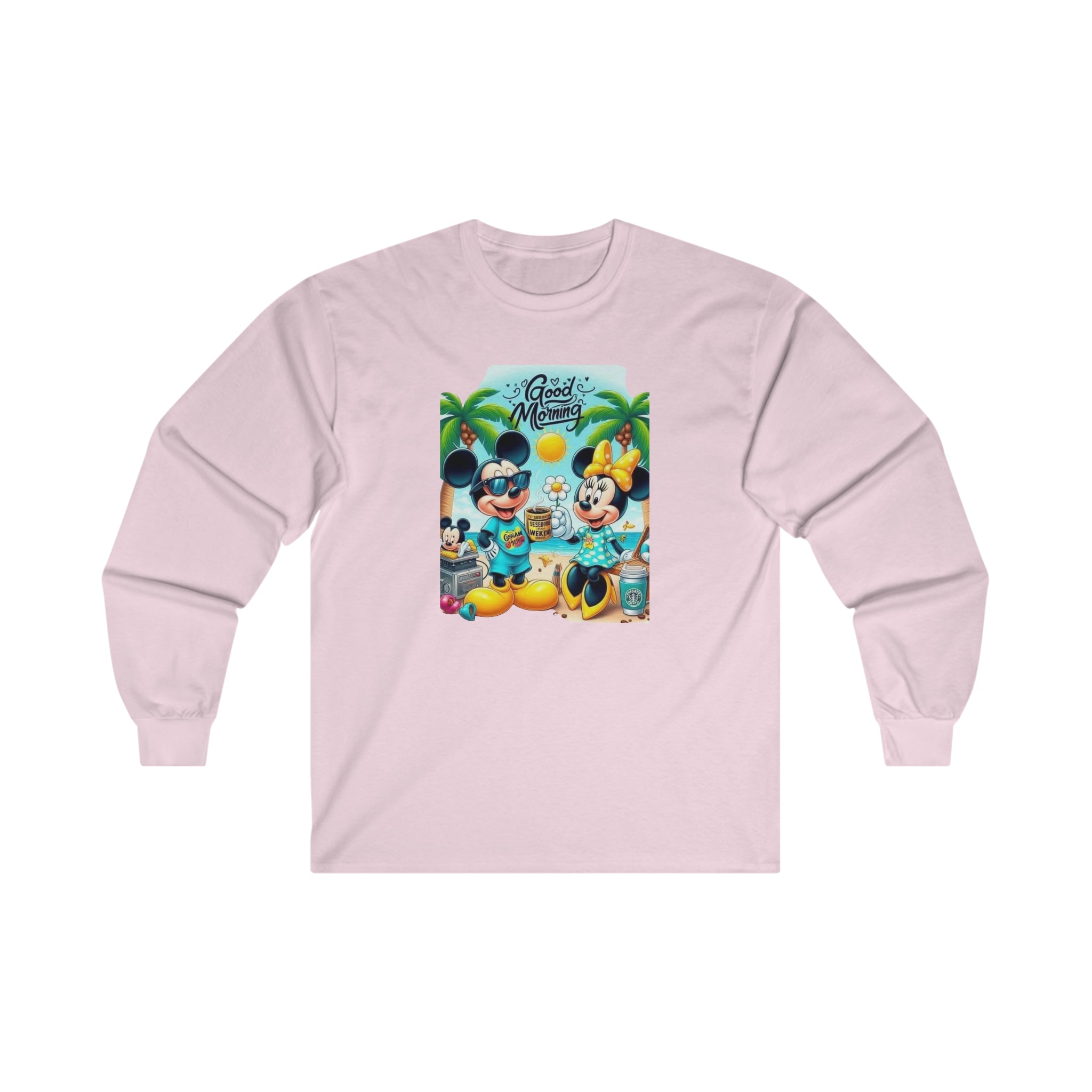Good Morning Mickie and Minnie Unisex Ultra Cotton Long Sleeve Tee