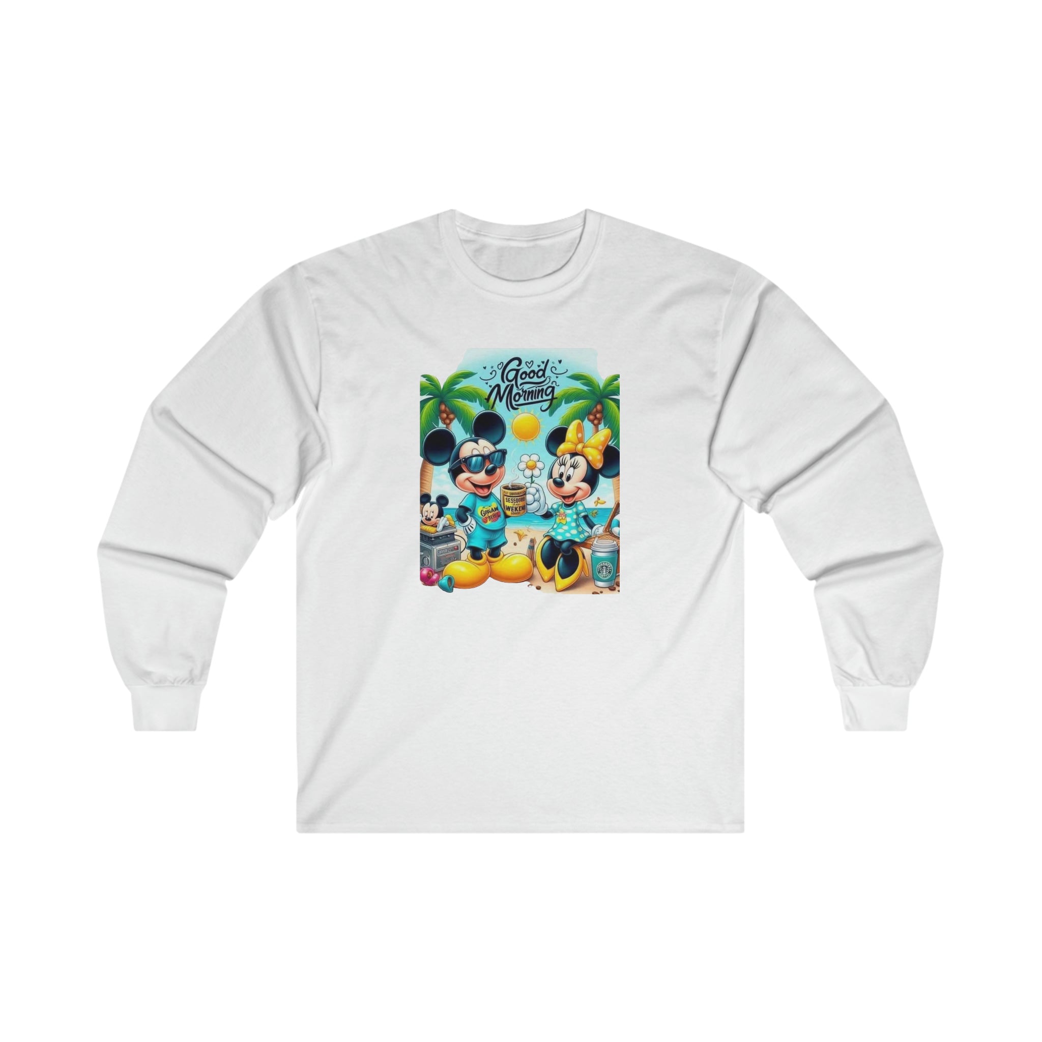 Good Morning Mickie and Minnie Unisex Ultra Cotton Long Sleeve Tee