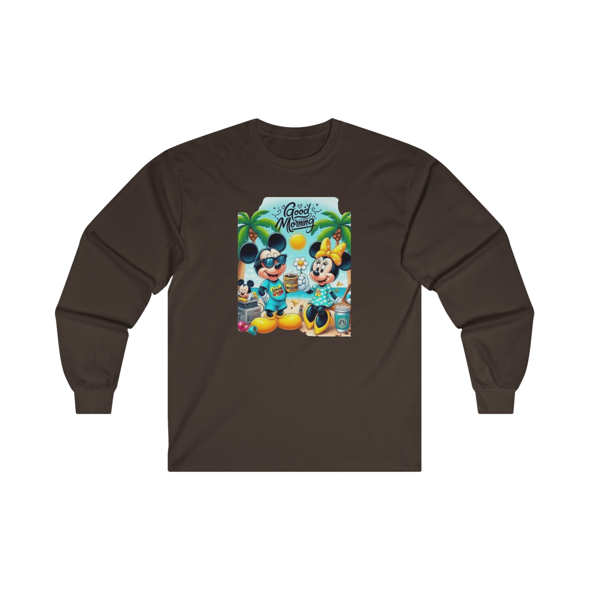 Good Morning Mickie and Minnie Unisex Ultra Cotton Long Sleeve Tee