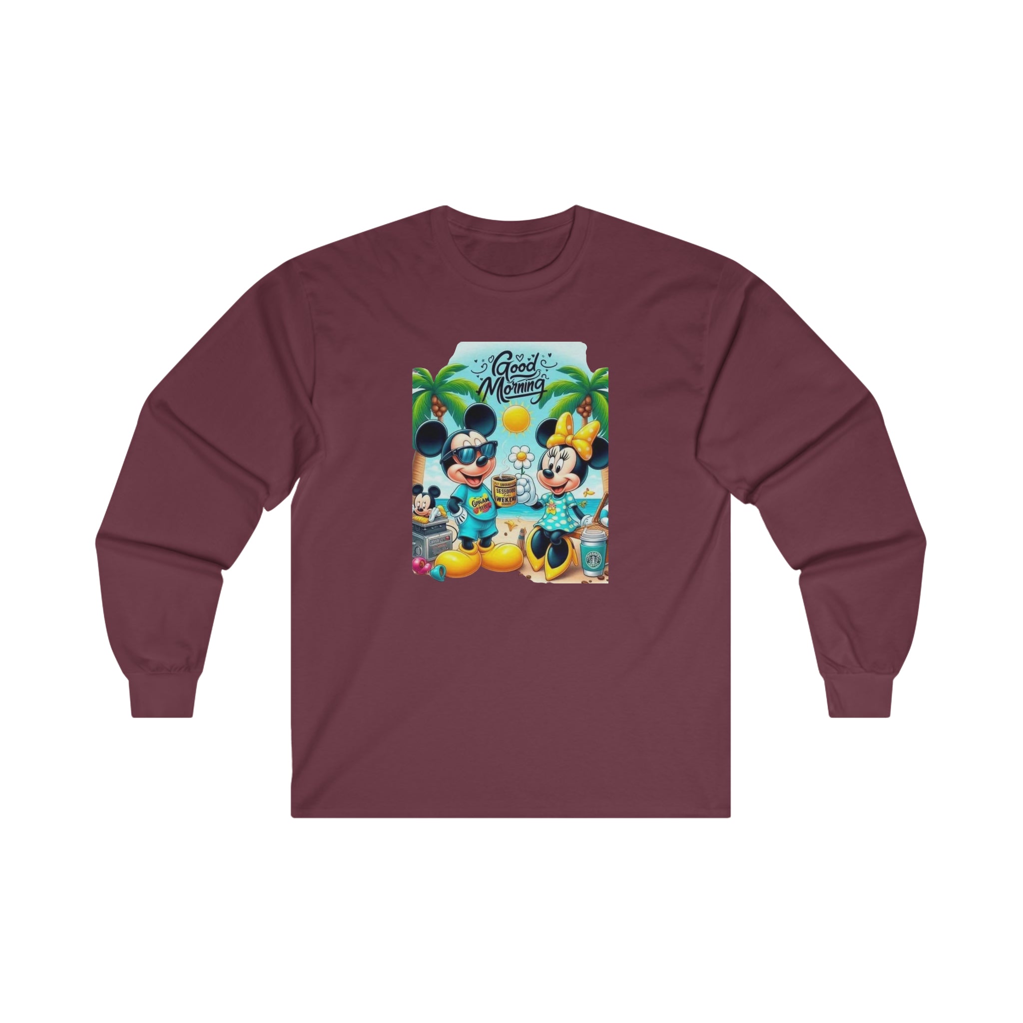 Good Morning Mickie and Minnie Unisex Ultra Cotton Long Sleeve Tee