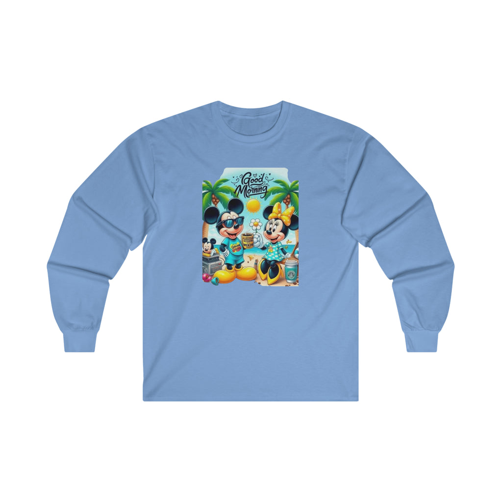 Good Morning Mickie and Minnie Unisex Ultra Cotton Long Sleeve Tee