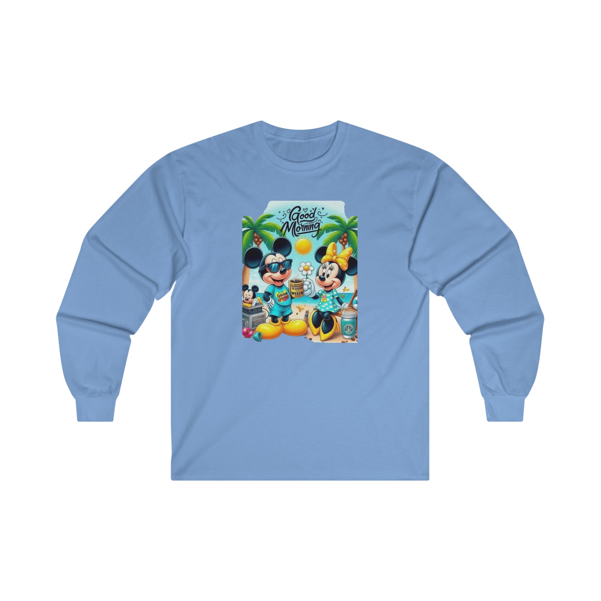 Good Morning Mickie and Minnie Unisex Ultra Cotton Long Sleeve Tee
