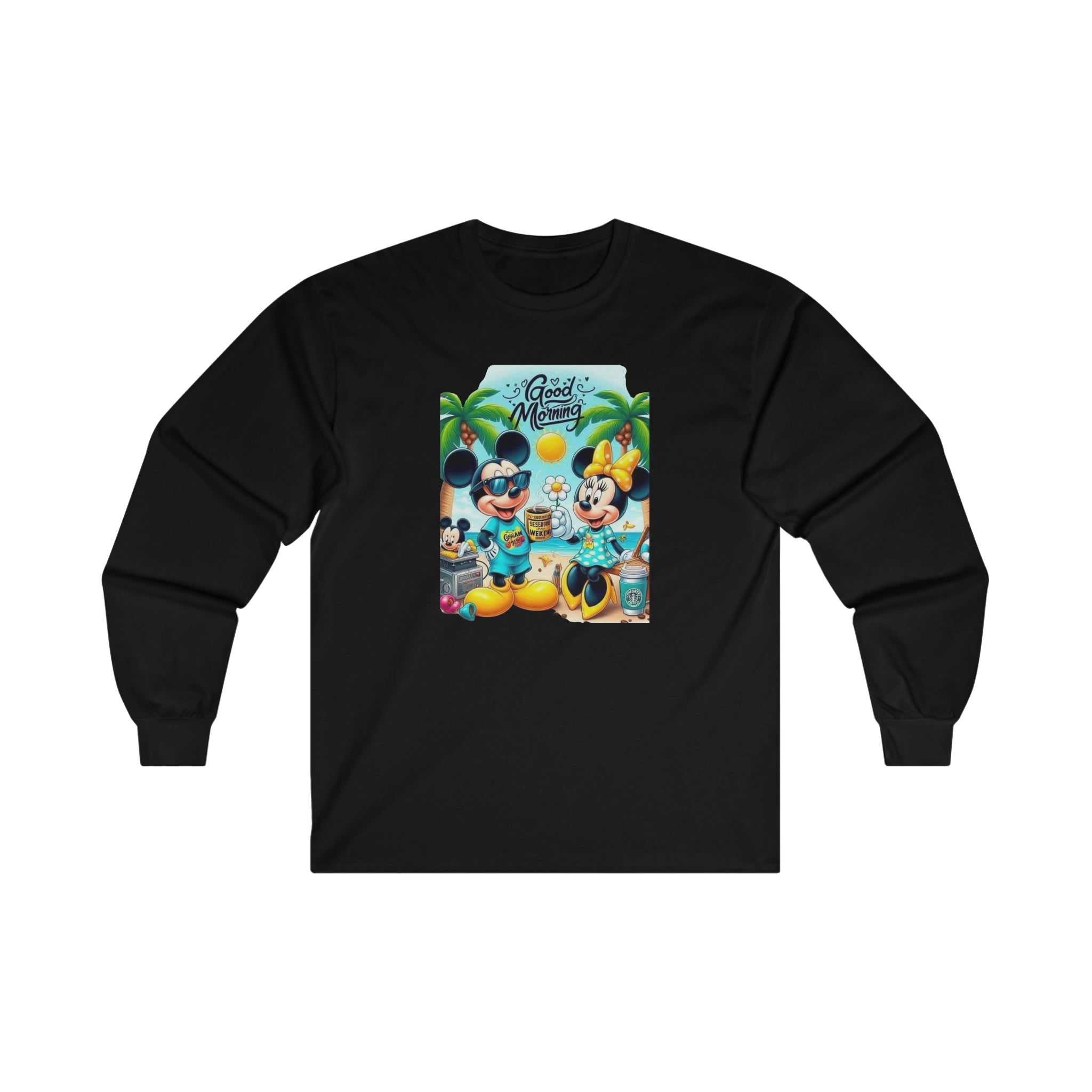 Good Morning Mickie and Minnie Unisex Ultra Cotton Long Sleeve Tee