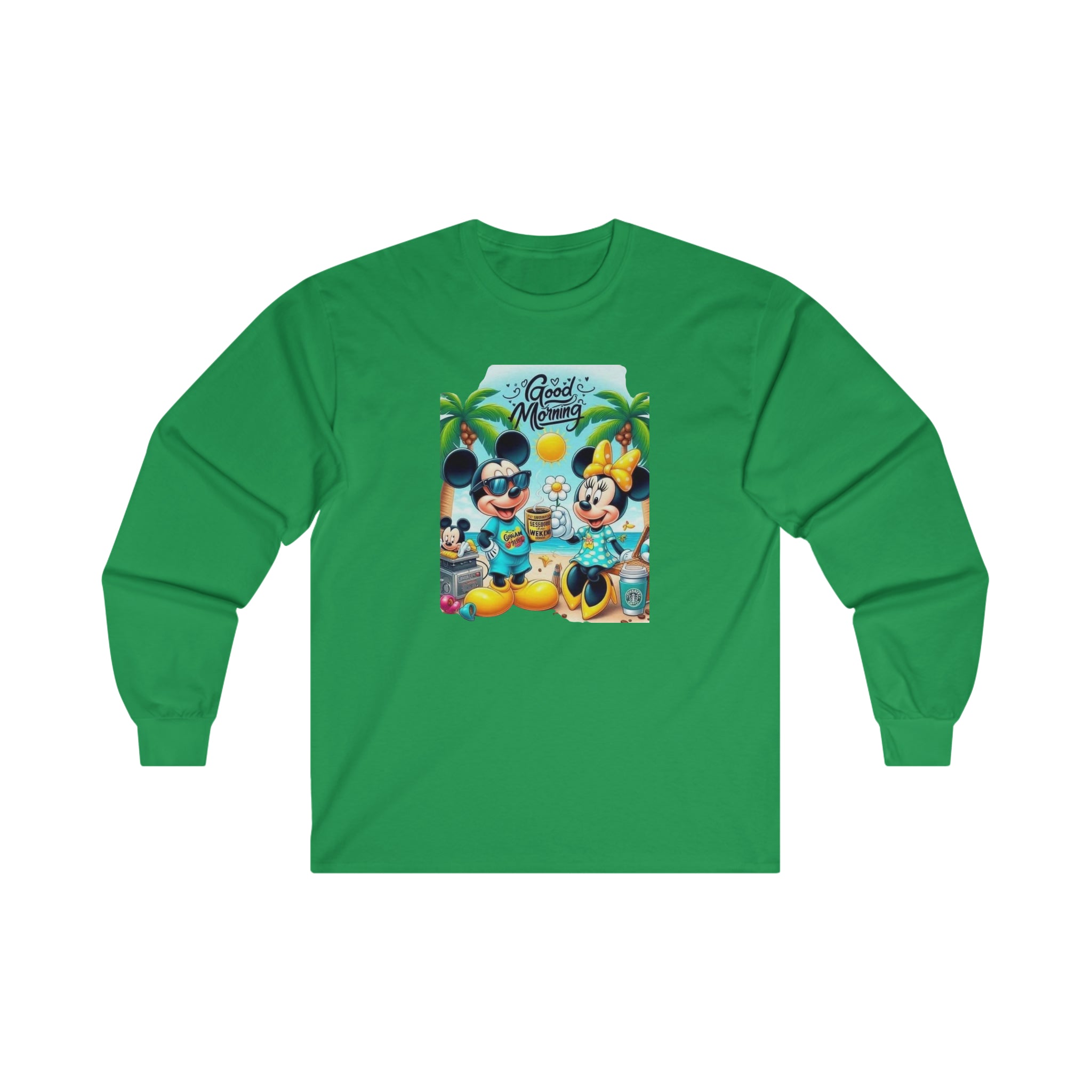 Good Morning Mickie and Minnie Unisex Ultra Cotton Long Sleeve Tee