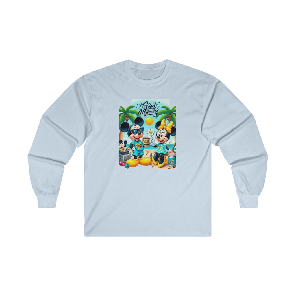 Good Morning Mickie and Minnie Unisex Ultra Cotton Long Sleeve Tee