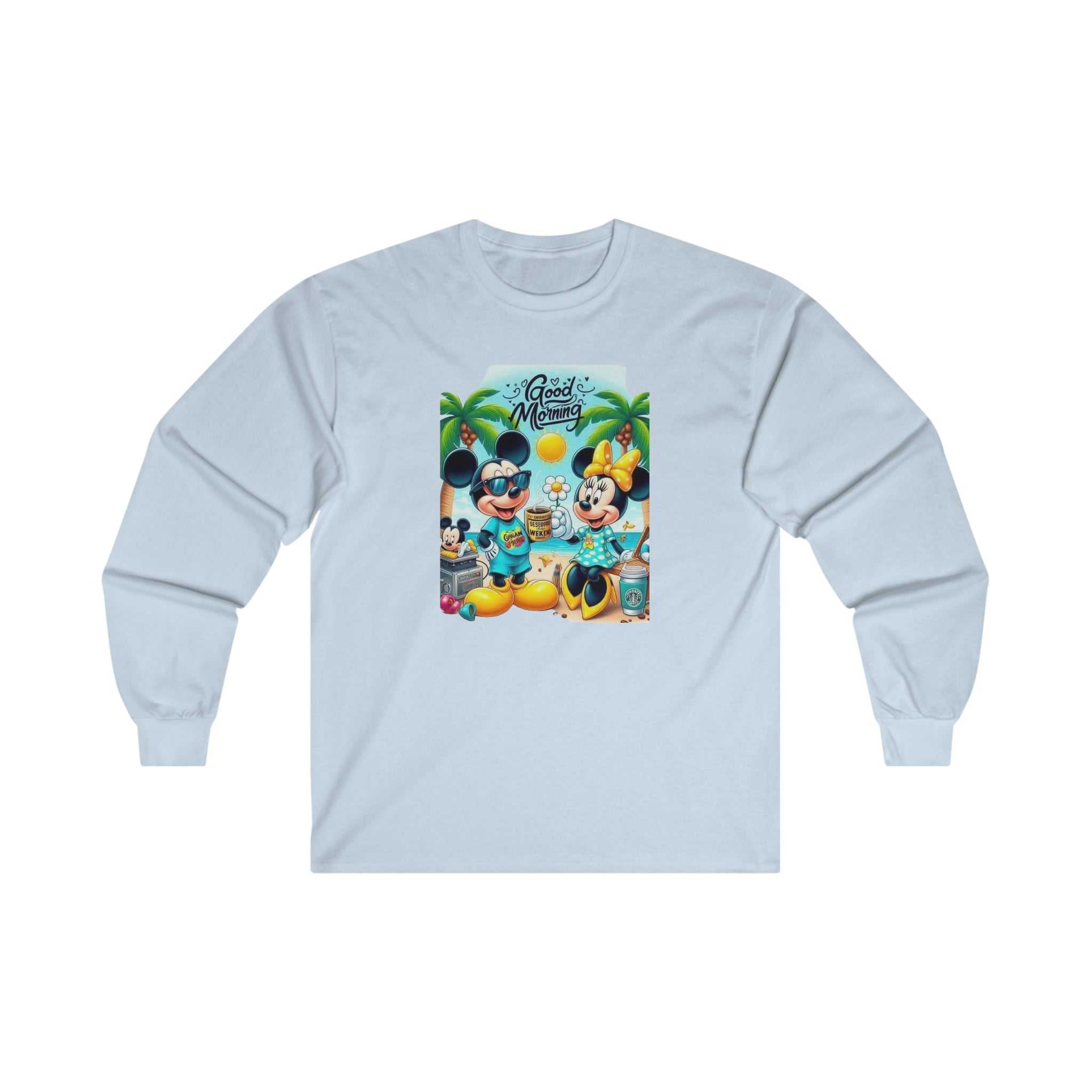 Good Morning Mickie and Minnie Unisex Ultra Cotton Long Sleeve Tee