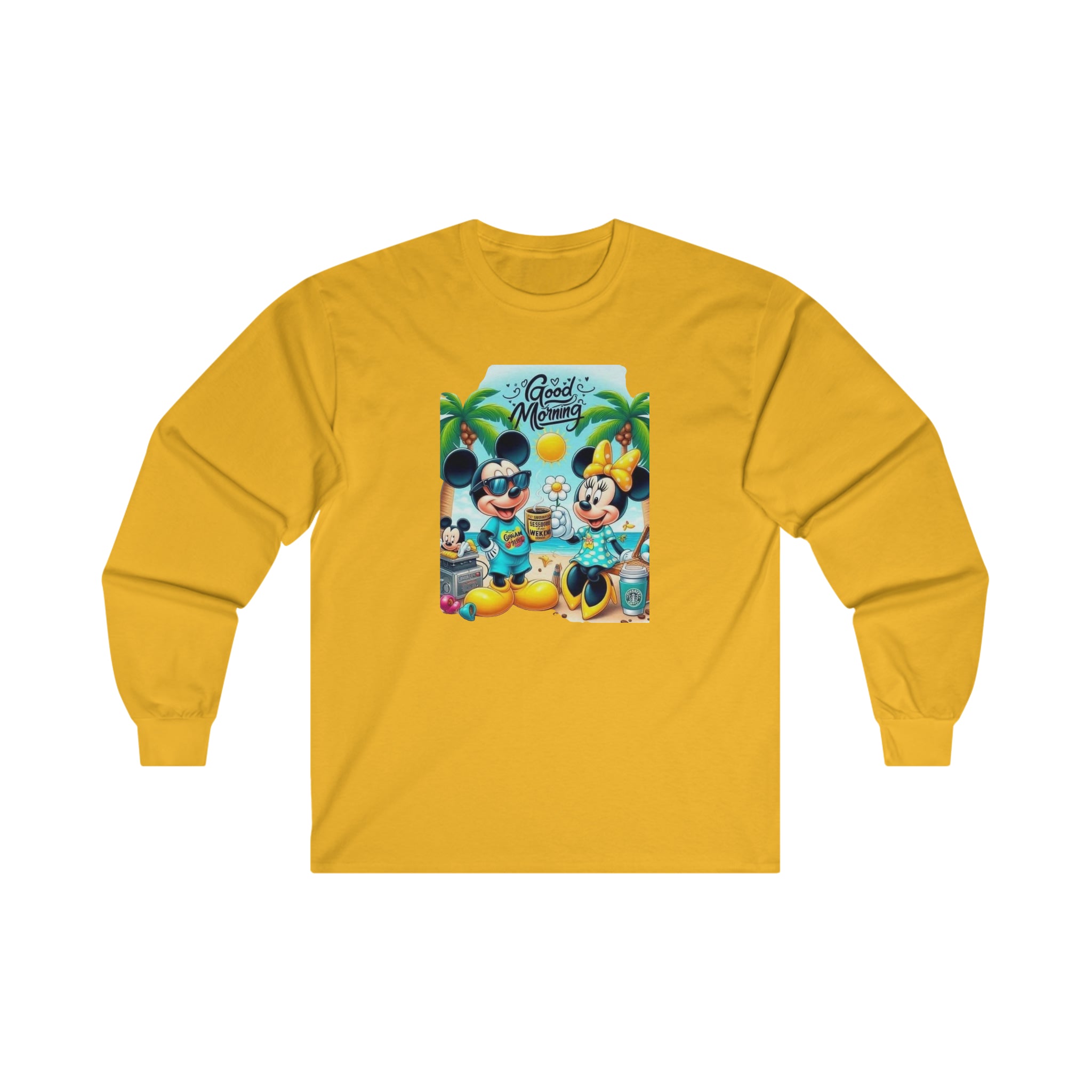Good Morning Mickie and Minnie Unisex Ultra Cotton Long Sleeve Tee