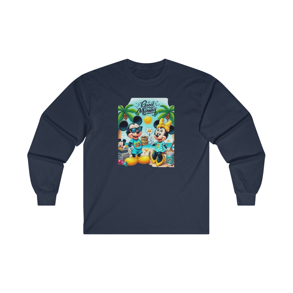 Good Morning Mickie and Minnie Unisex Ultra Cotton Long Sleeve Tee