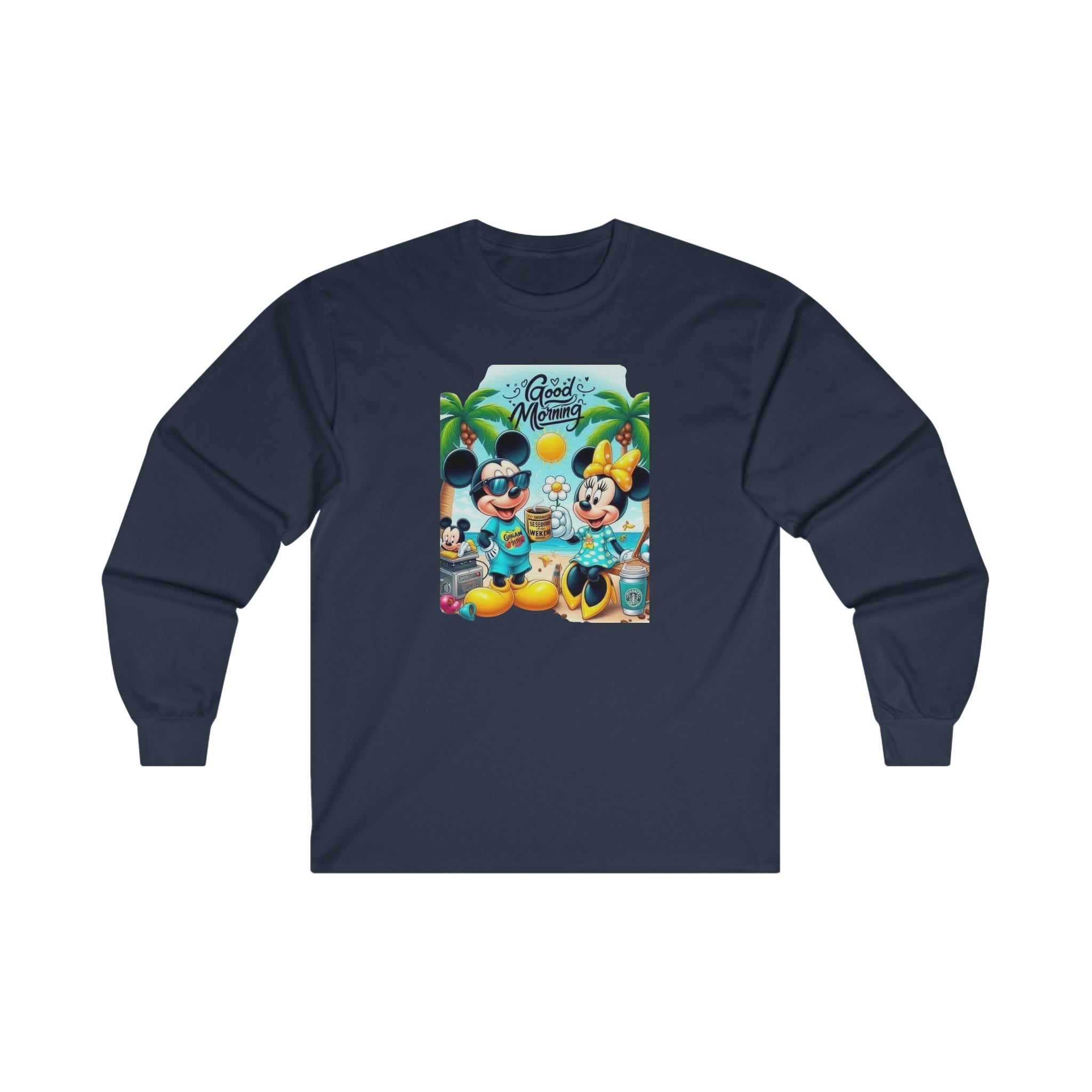 Good Morning Mickie and Minnie Unisex Ultra Cotton Long Sleeve Tee