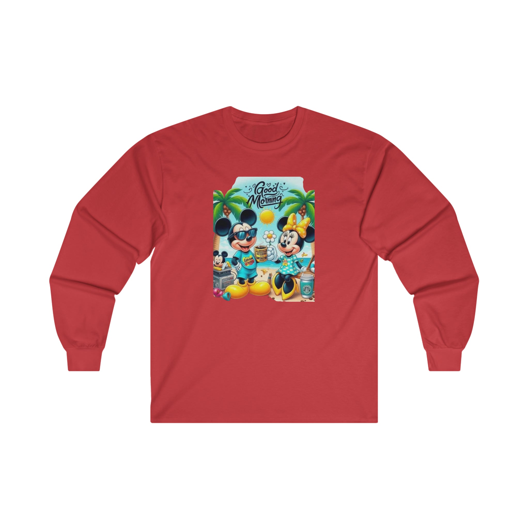 Good Morning Mickie and Minnie Unisex Ultra Cotton Long Sleeve Tee