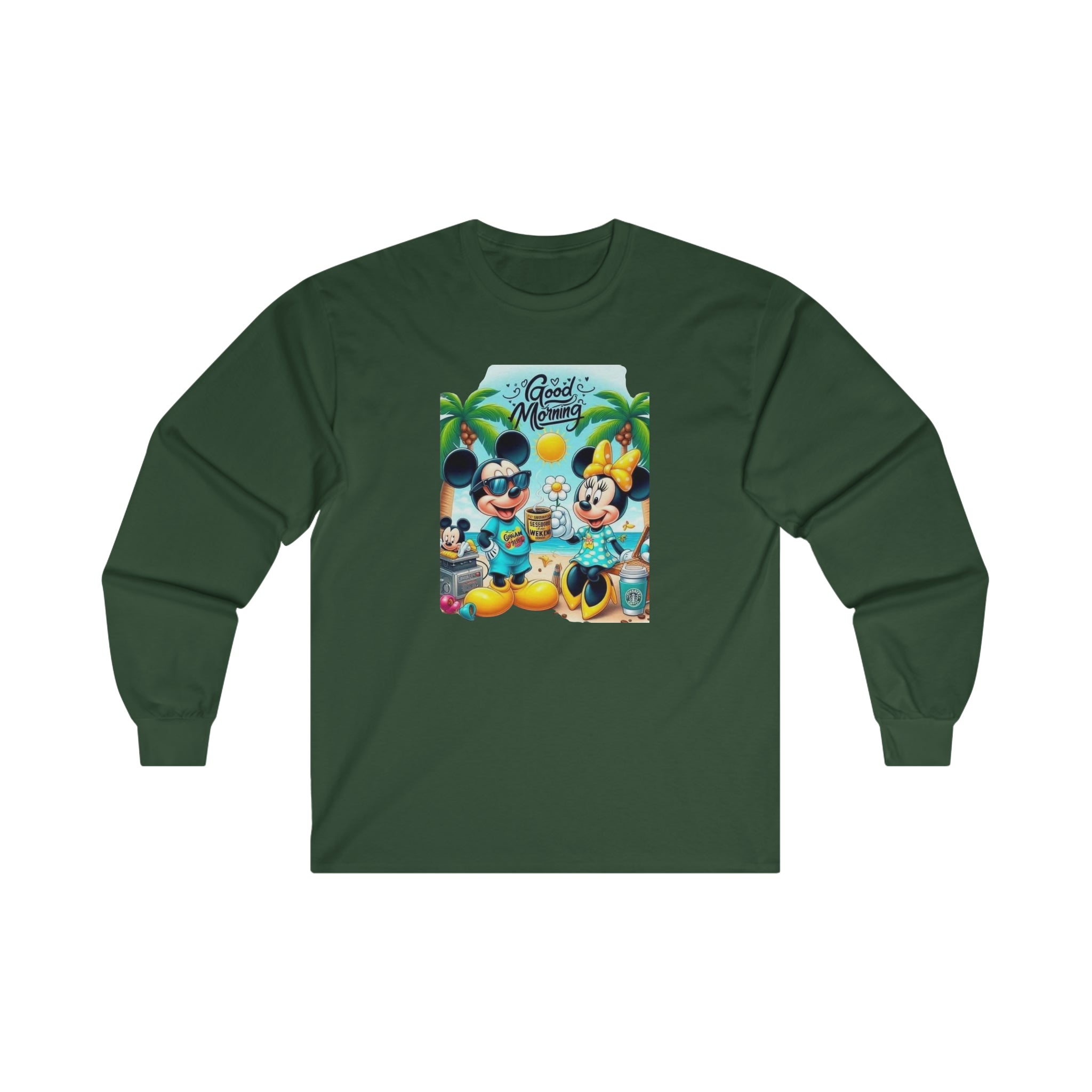 Good Morning Mickie and Minnie Unisex Ultra Cotton Long Sleeve Tee