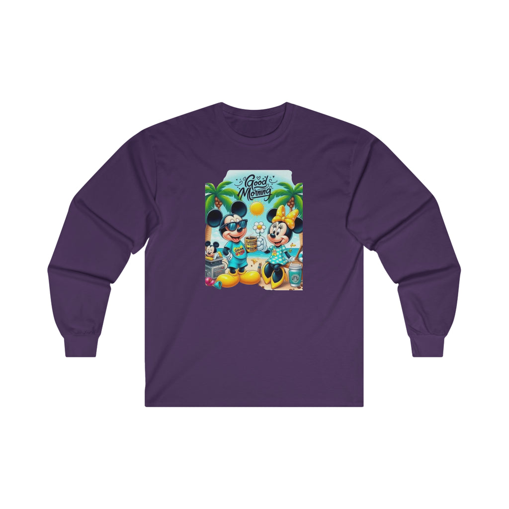 Good Morning Mickie and Minnie Unisex Ultra Cotton Long Sleeve Tee