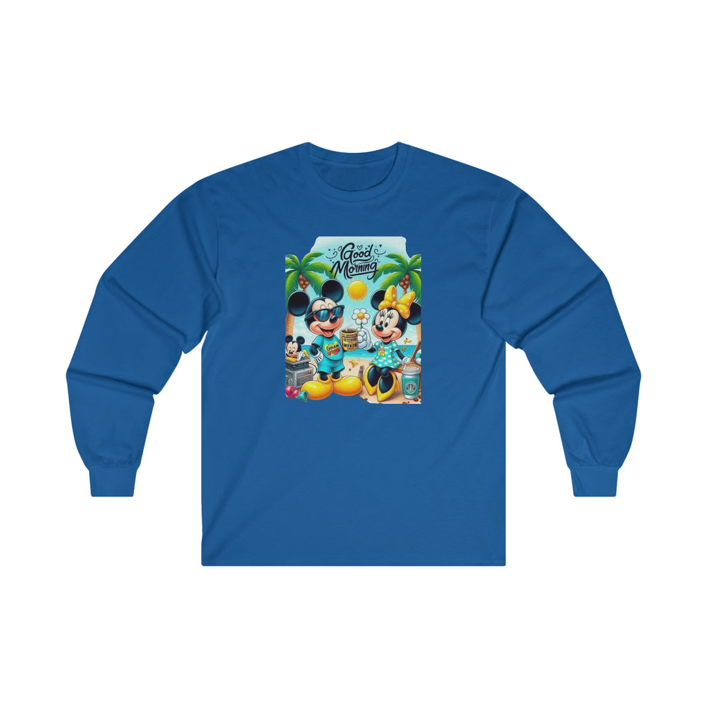 Good Morning Mickie and Minnie Unisex Ultra Cotton Long Sleeve Tee