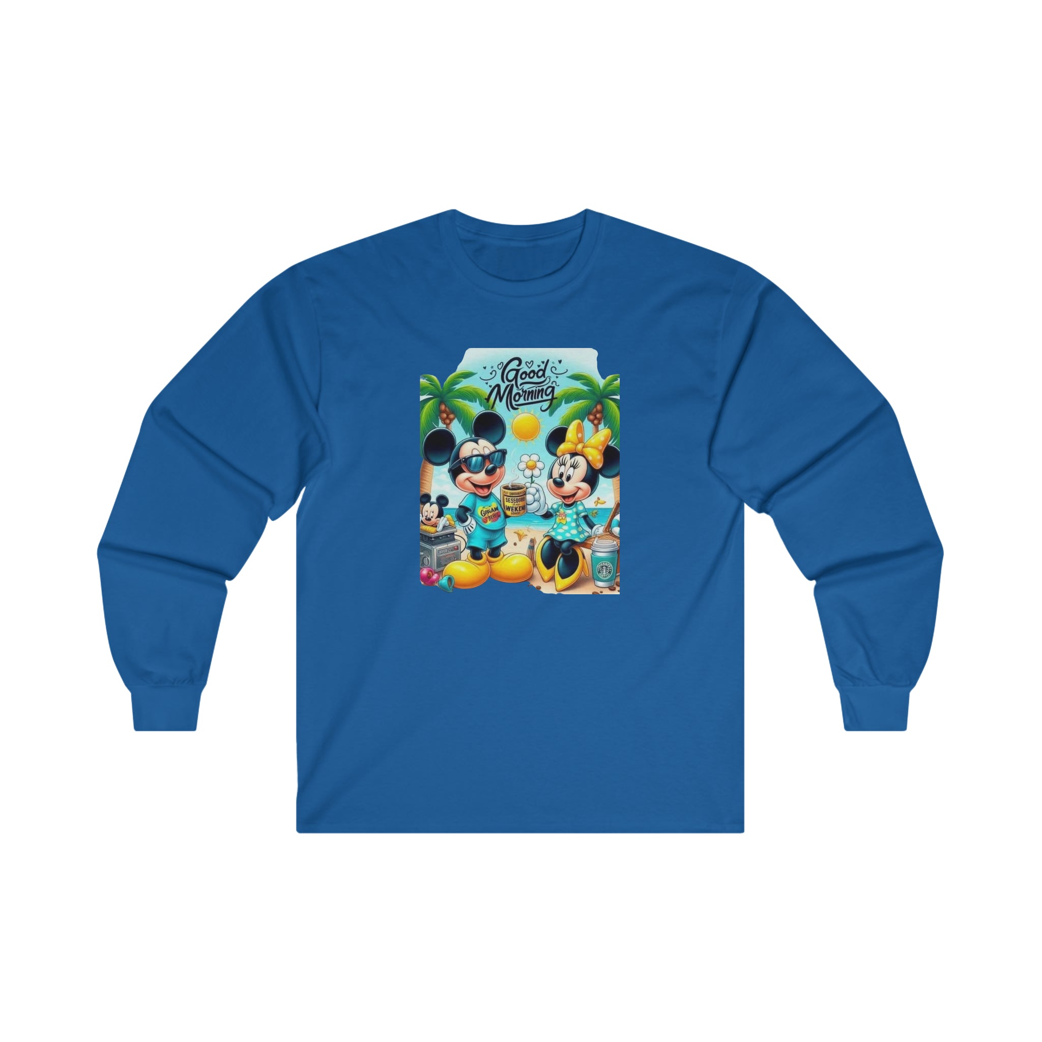 Good Morning Mickie and Minnie Unisex Ultra Cotton Long Sleeve Tee