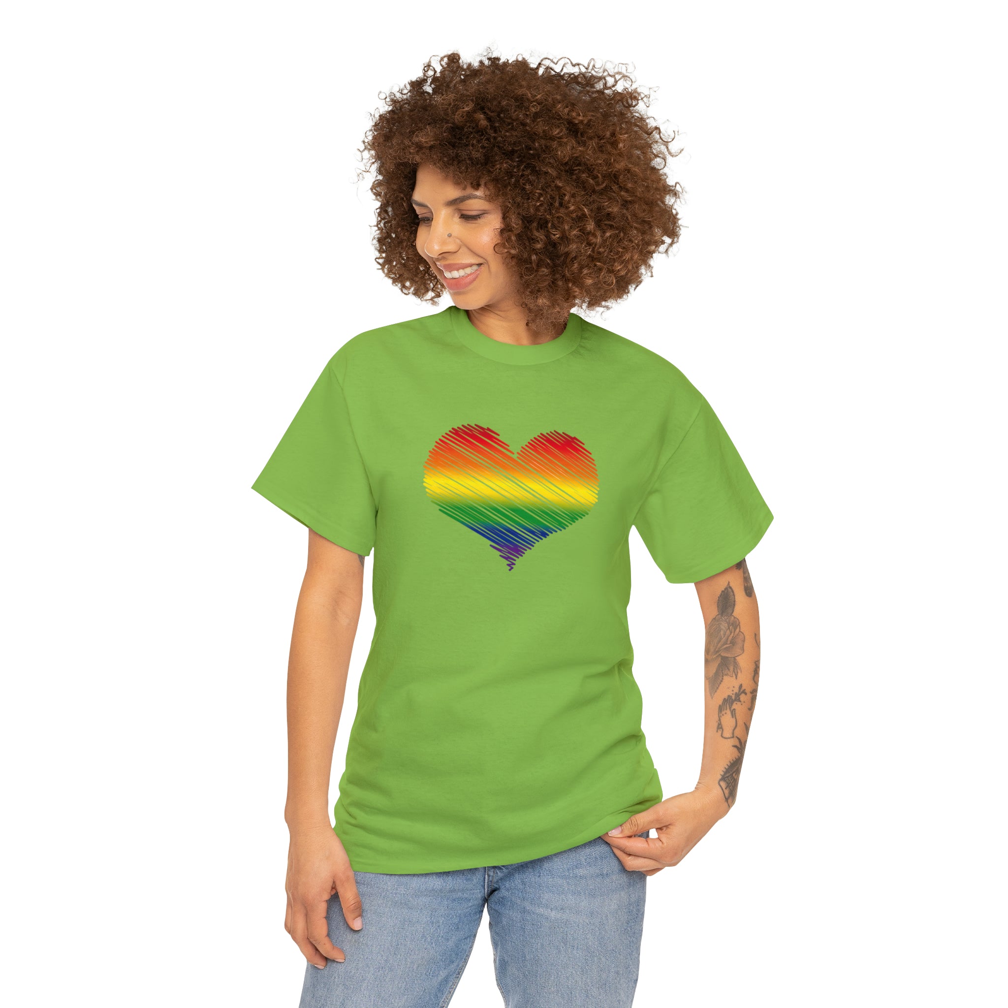Love is Love Heart Unisex Heavy Cotton Tee