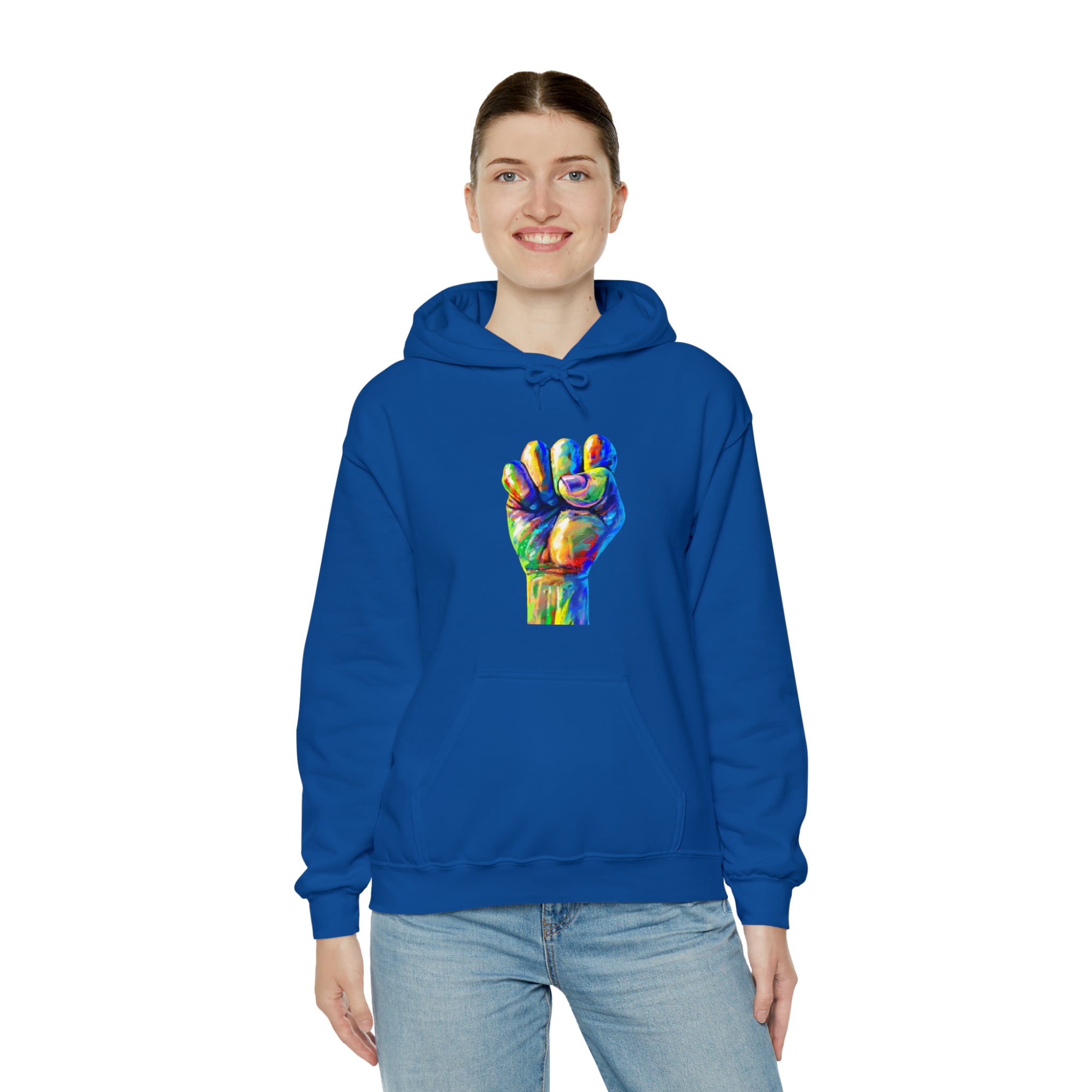 Power to The People Fist Unisex Heavy Blend™ Hooded Sweatshirt
