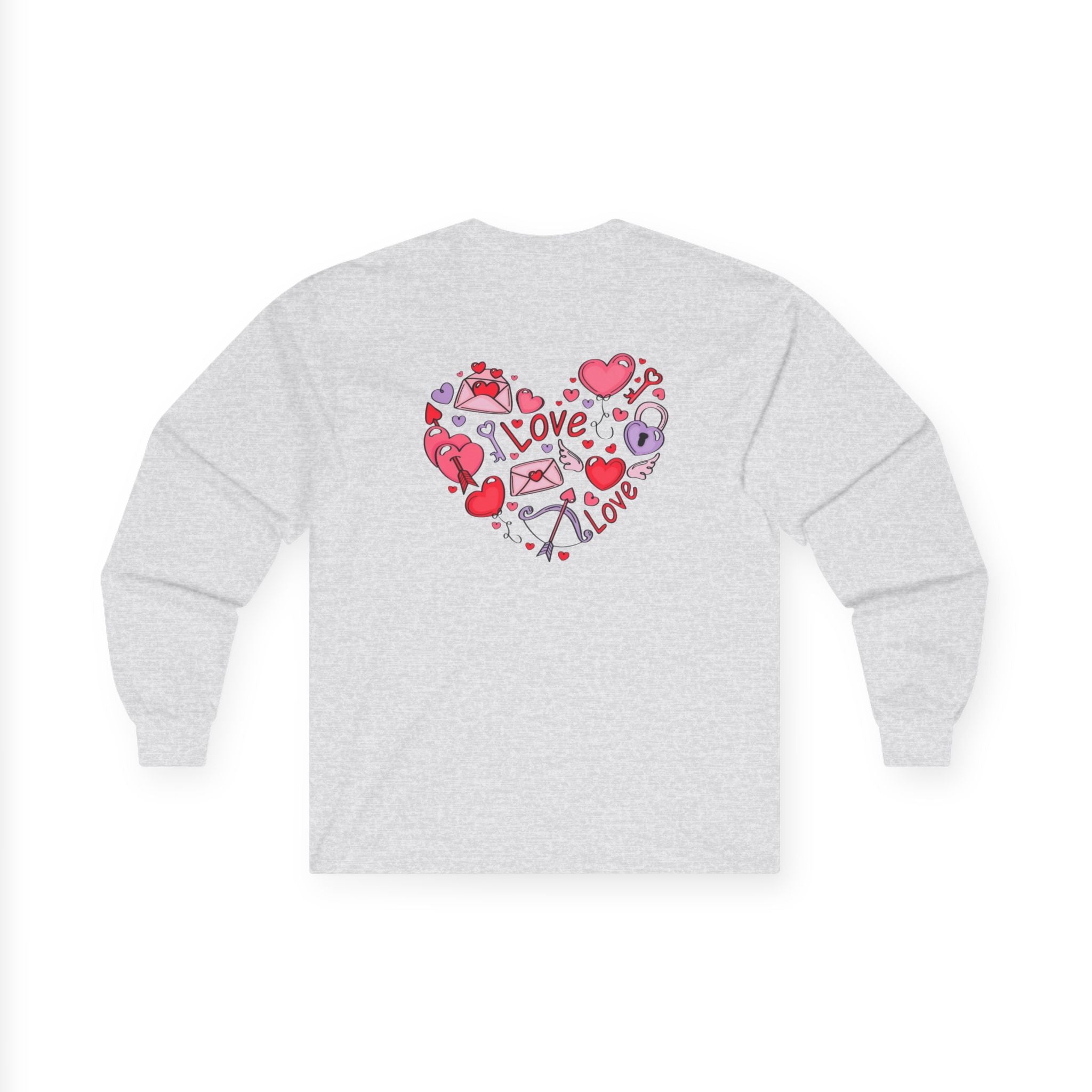 Valentine's Day Love Heart Long Sleeve Tee — Valentine’s Day Graphic Shirt