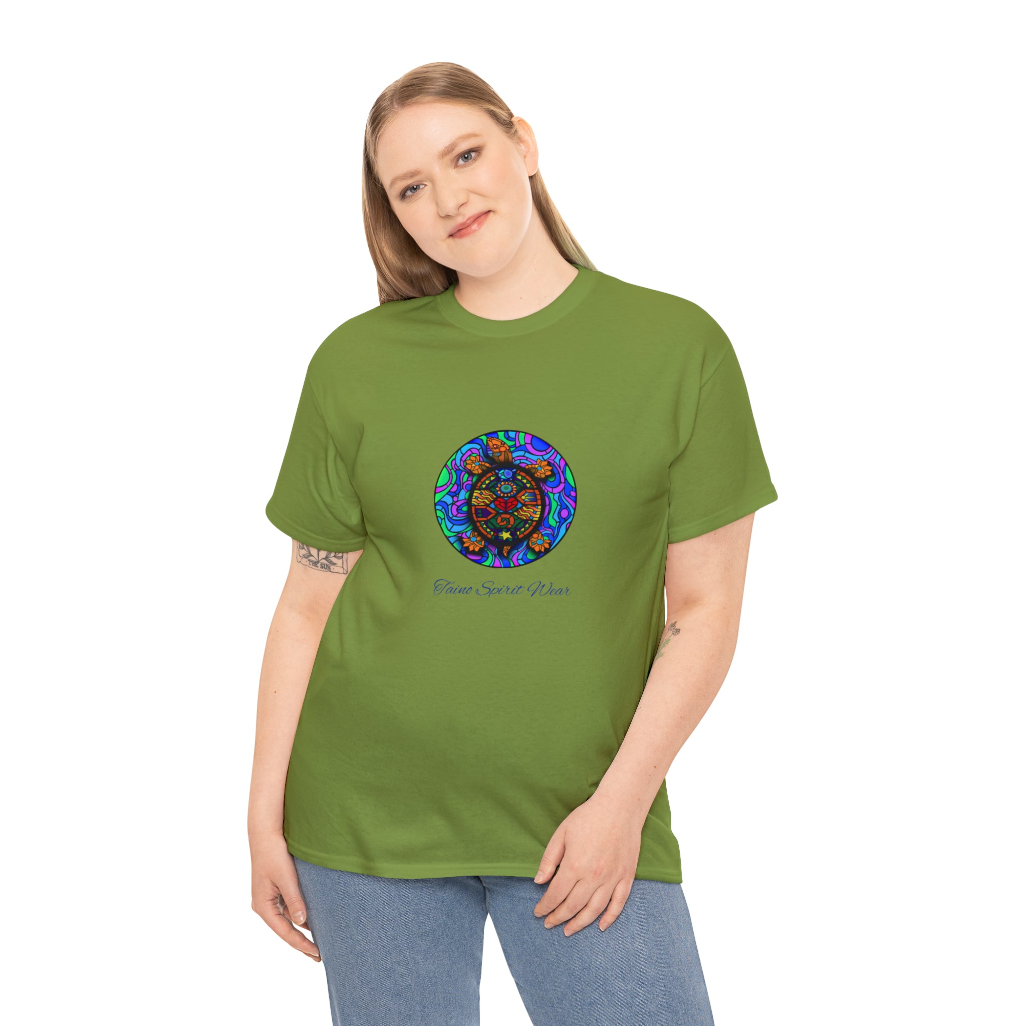 Taino-Inspired Turtle Unisex Heavy Cotton Tee