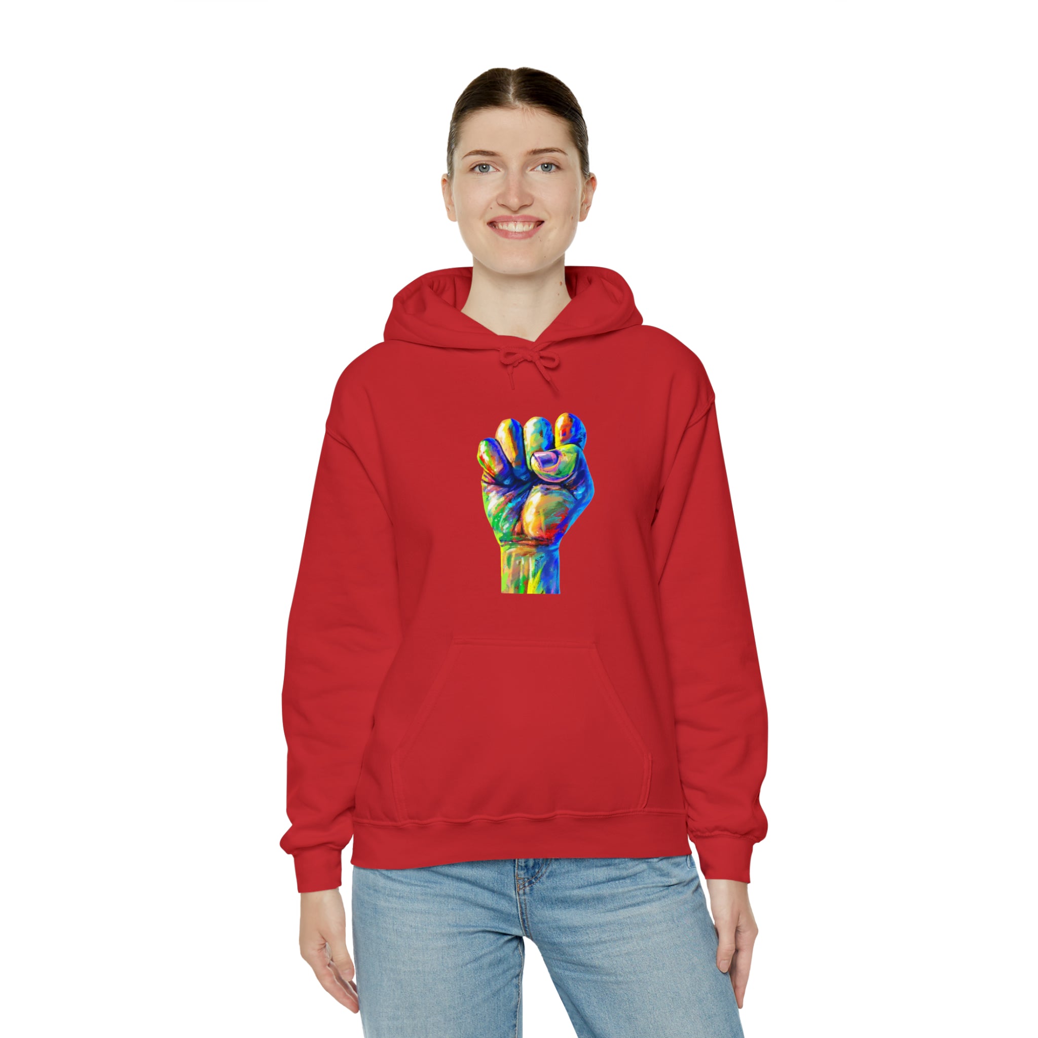 Power to The People Fist Unisex Heavy Blend™ Hooded Sweatshirt