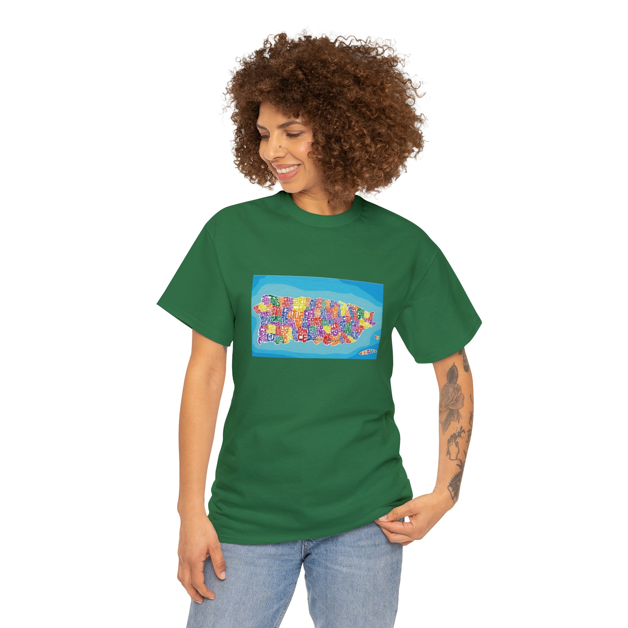 The Island of Puerto Rico Unisex Heavy Cotton Tee
