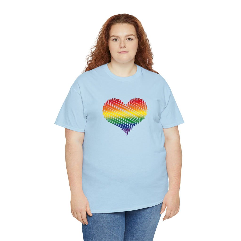 Love is Love Heart Unisex Heavy Cotton Tee