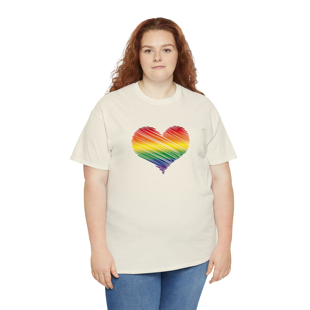 Love is Love Heart Unisex Heavy Cotton Tee