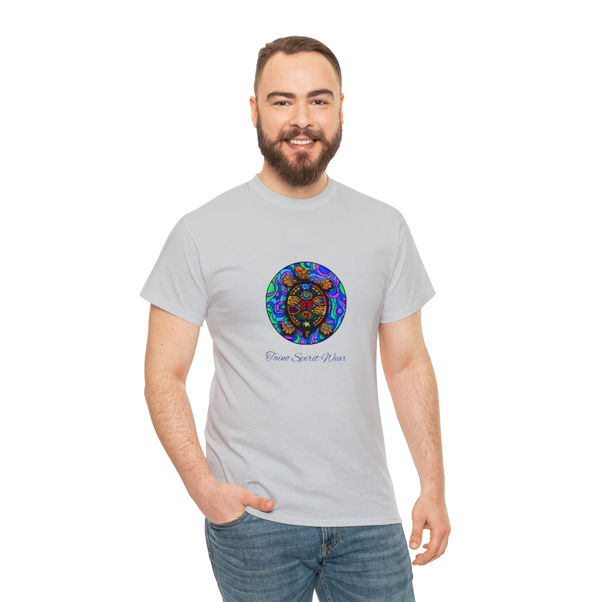 Taino-Inspired Turtle Unisex Heavy Cotton Tee