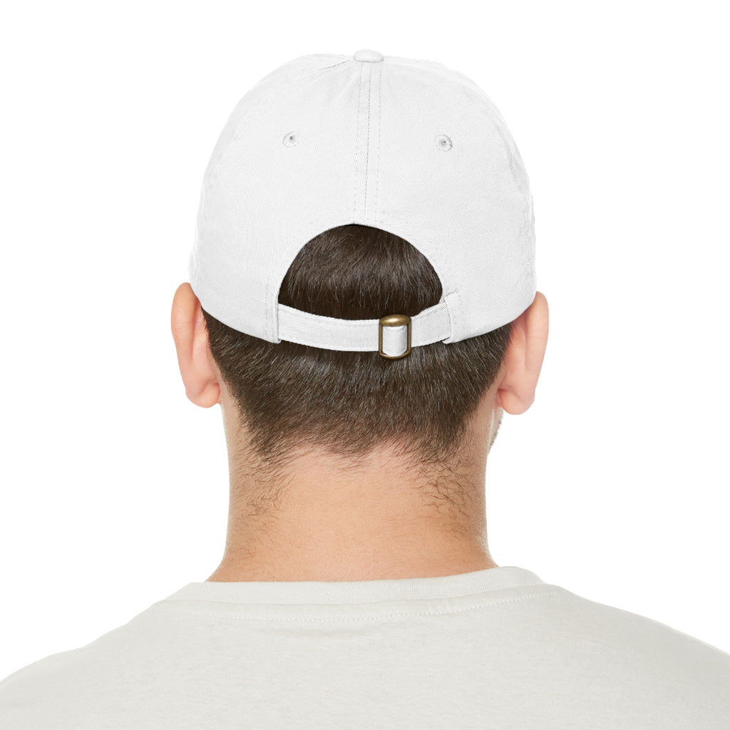 Taino Symbolism Dad Hat with Leather Patch (Round)