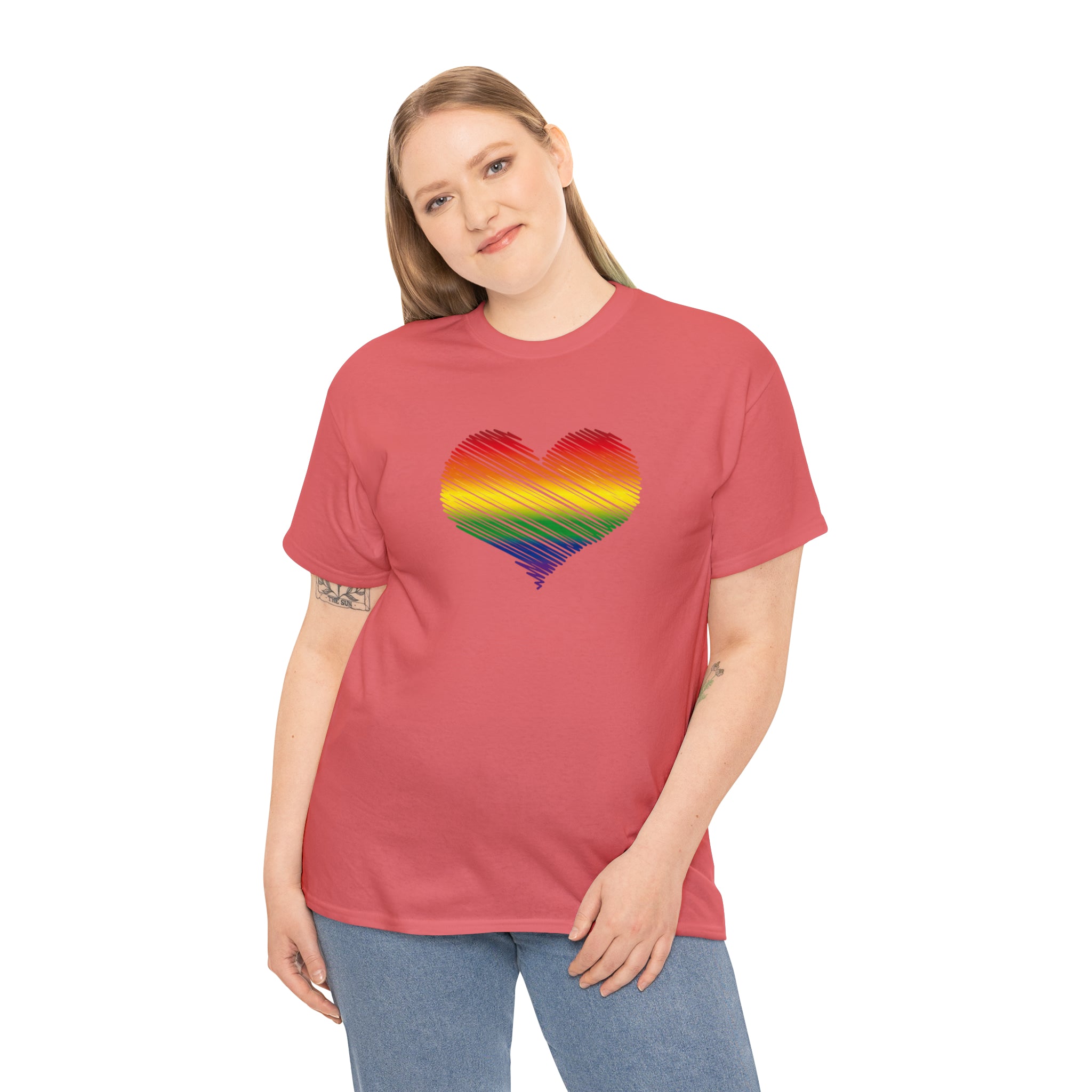 Love is Love Heart Unisex Heavy Cotton Tee
