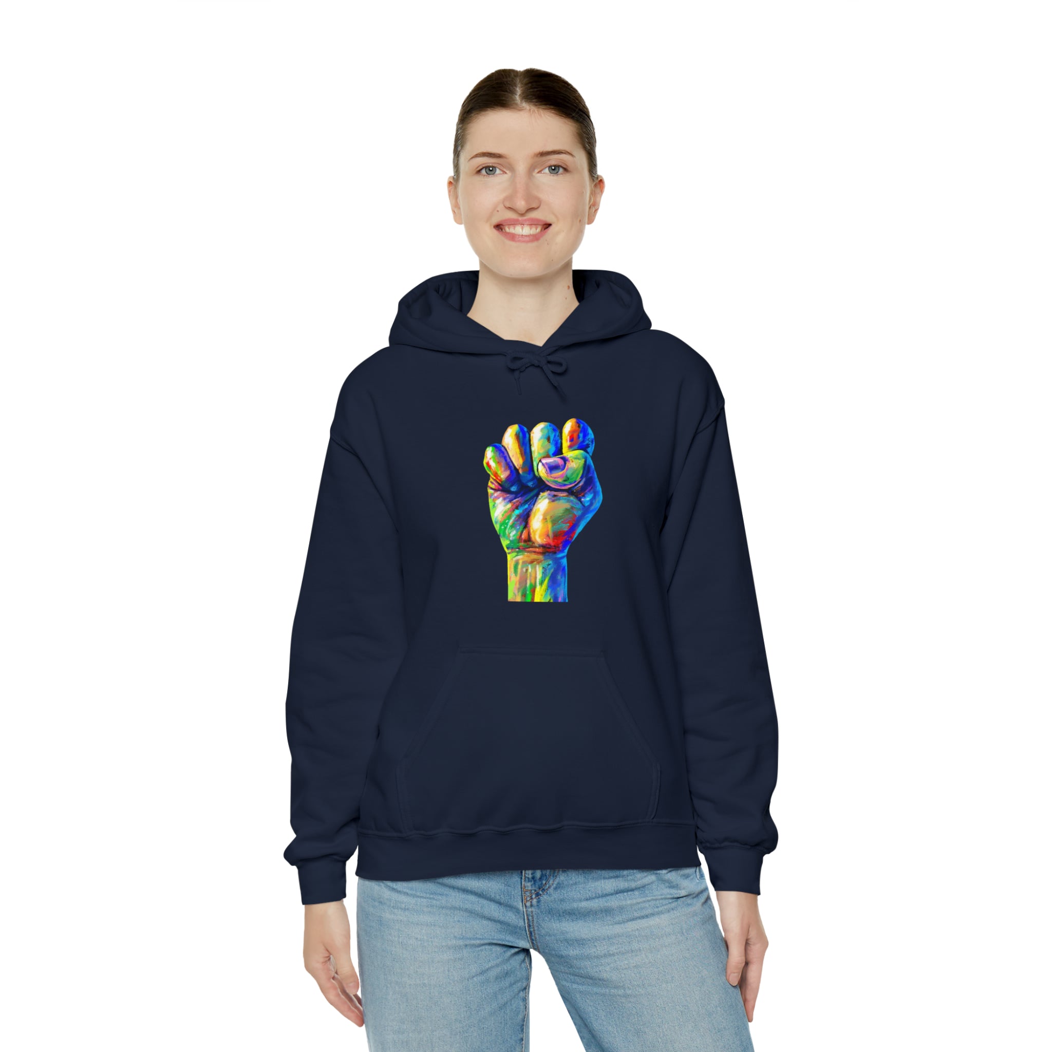 Power to The People Fist Unisex Heavy Blend™ Hooded Sweatshirt