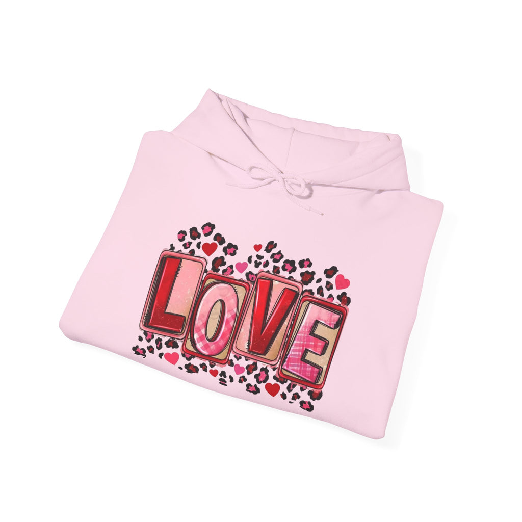 Valentine's Day Love Graphic Hoodie — Heart & 'LOVE' Valentine Pullover