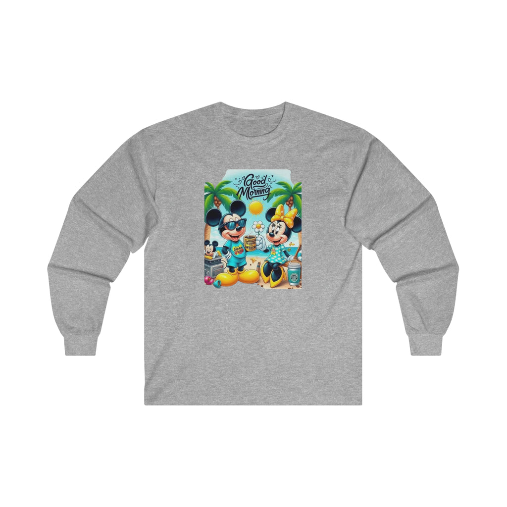 Good Morning Mickie and Minnie Unisex Ultra Cotton Long Sleeve Tee