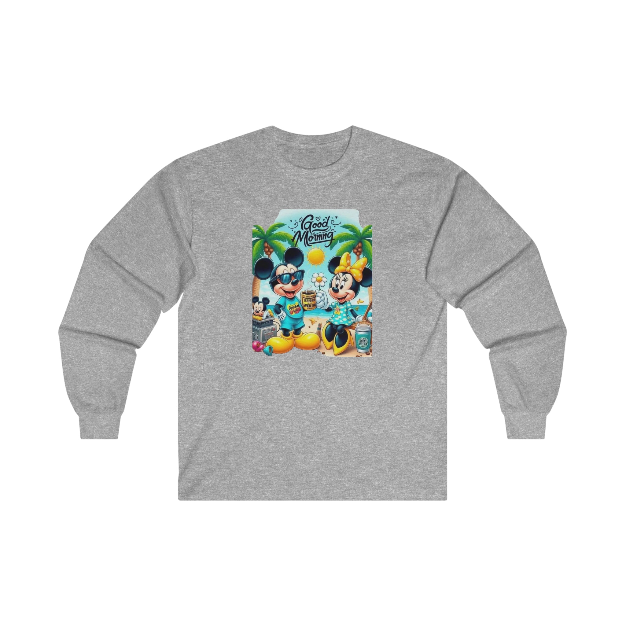 Good Morning Mickie and Minnie Unisex Ultra Cotton Long Sleeve Tee