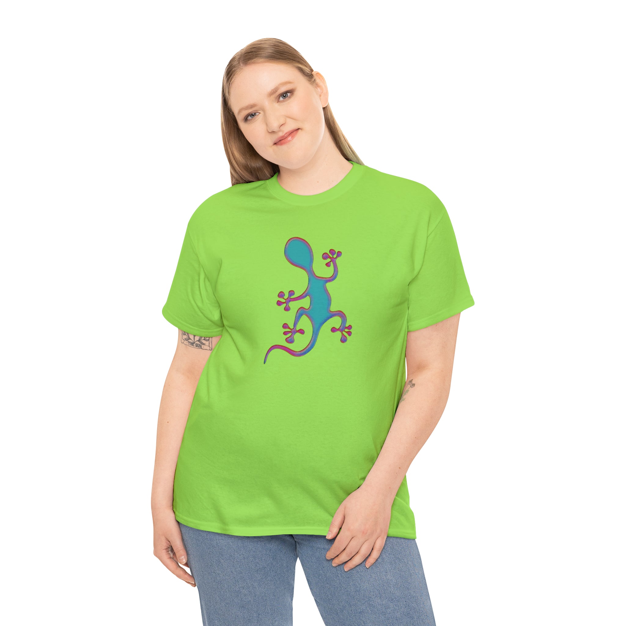 Taino-Inspired Salamander 2 Unisex Heavy Cotton Tee