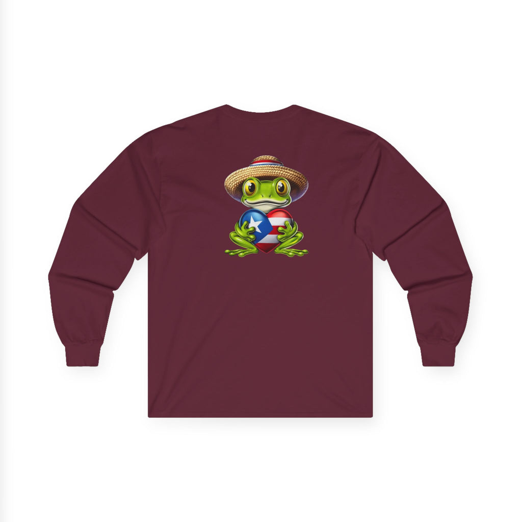 I Heart Puerto Rico/ Jibaro PR Flag Coqui Unisex Ultra Cotton Long Sleeve Tee